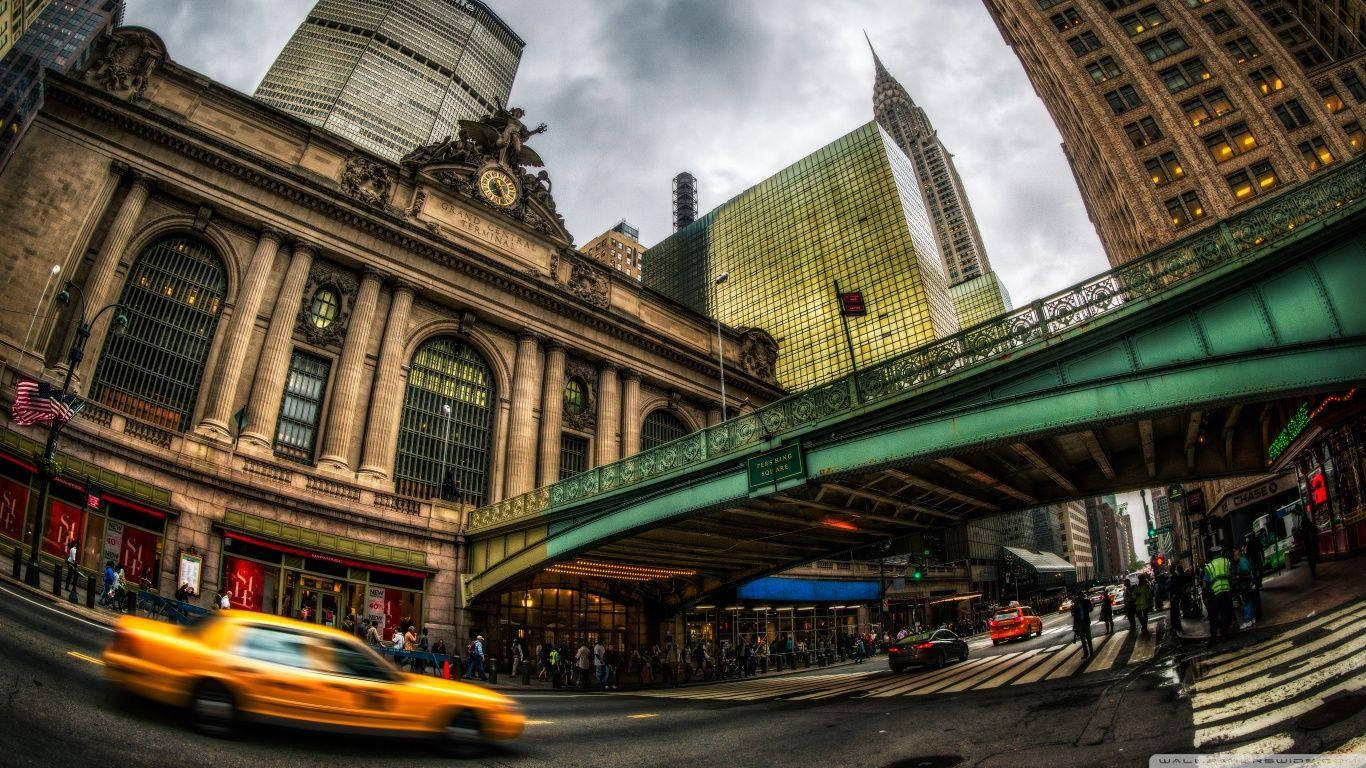 Grand Central Terminal Fisheye Background