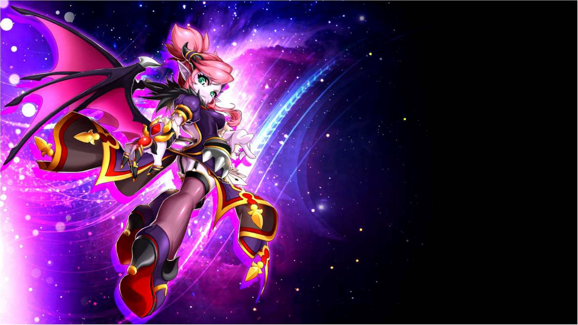 Grand Chase Rey Neon Galaxy Background