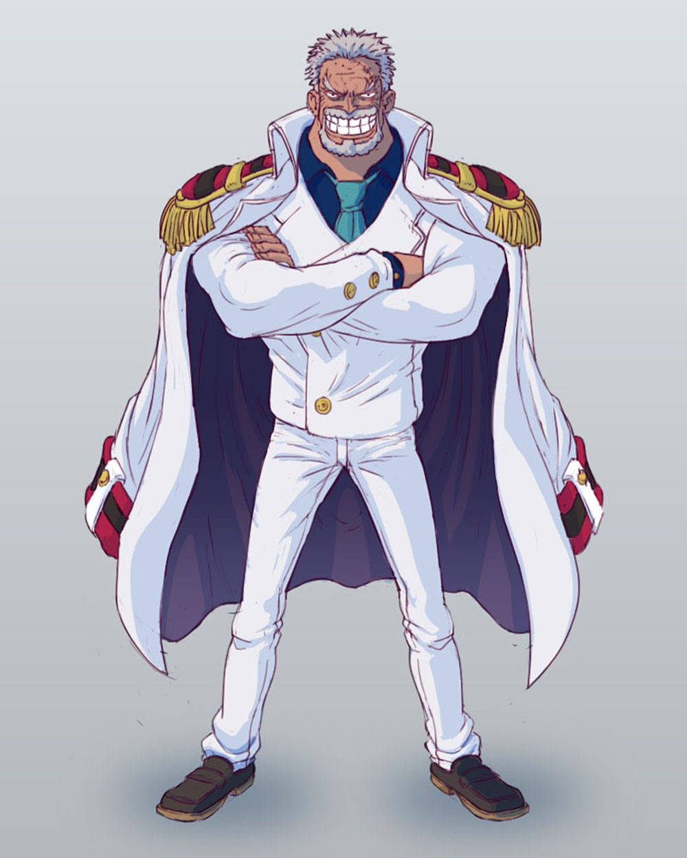 Grand Hero Of Navy, Monkey D Garp In Action