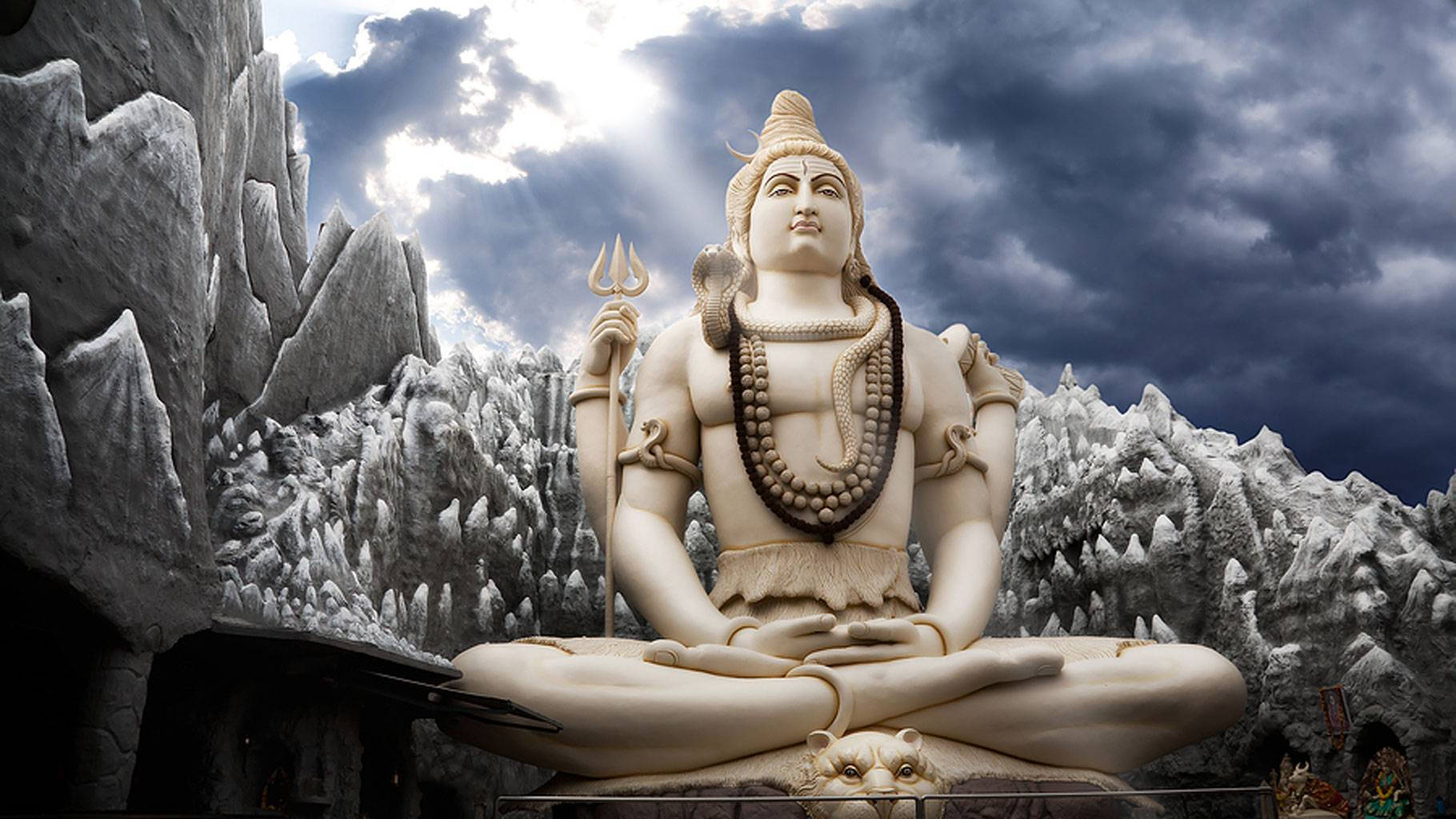 Grand Lord Shiva Sculpture Background