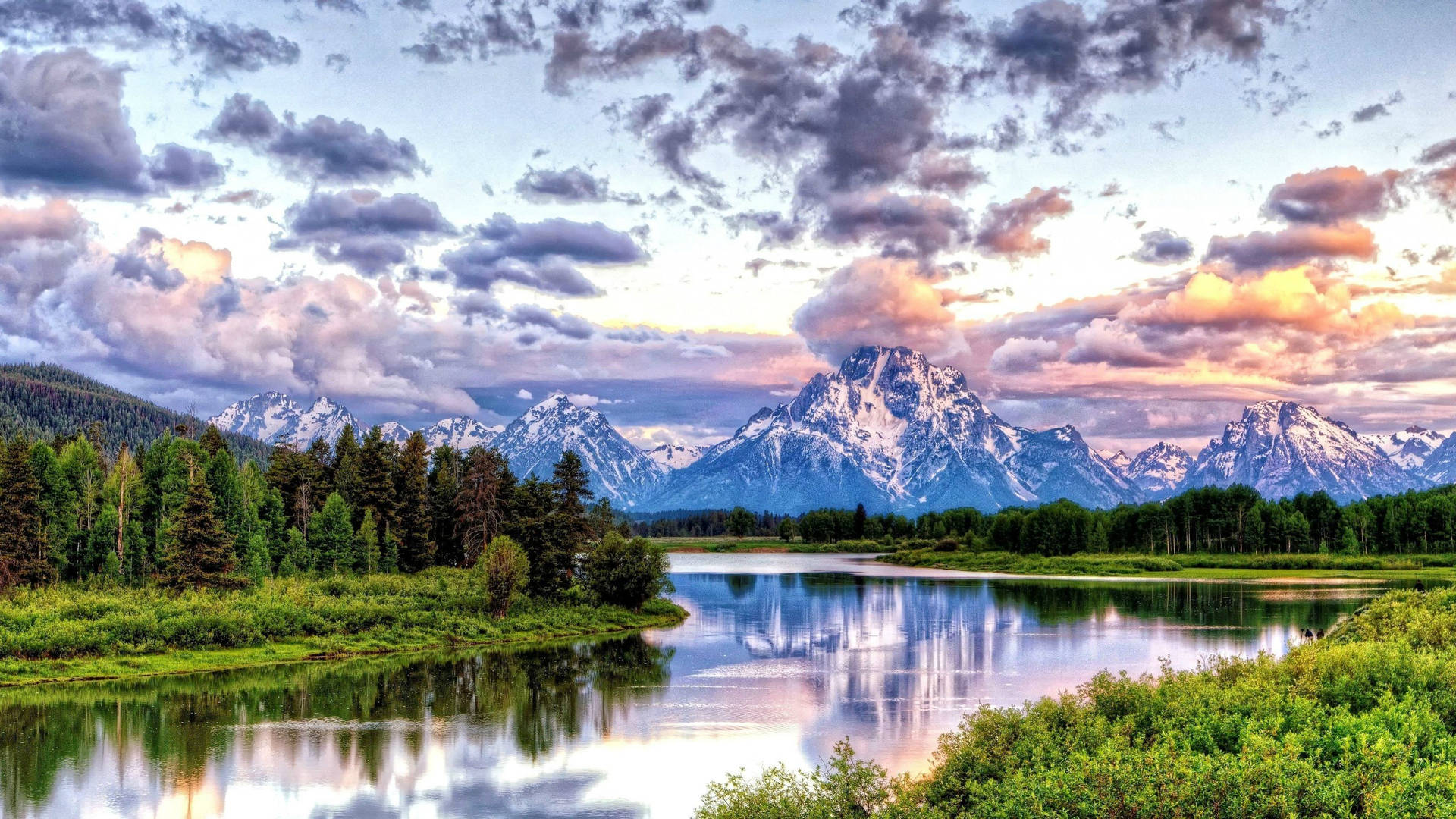 Grand Teton National Park Clouds Background