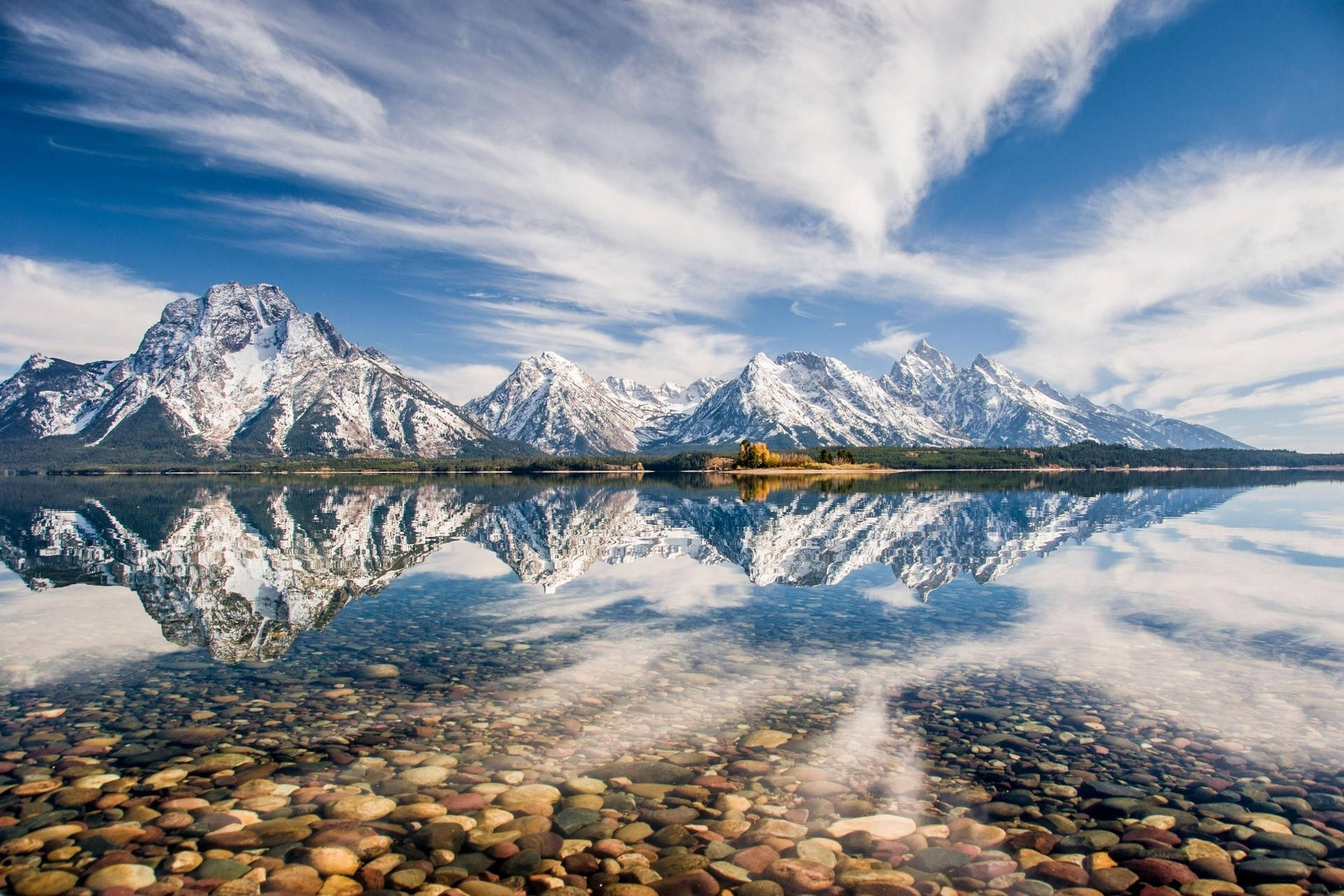 Grand Teton National Park Reflection Background