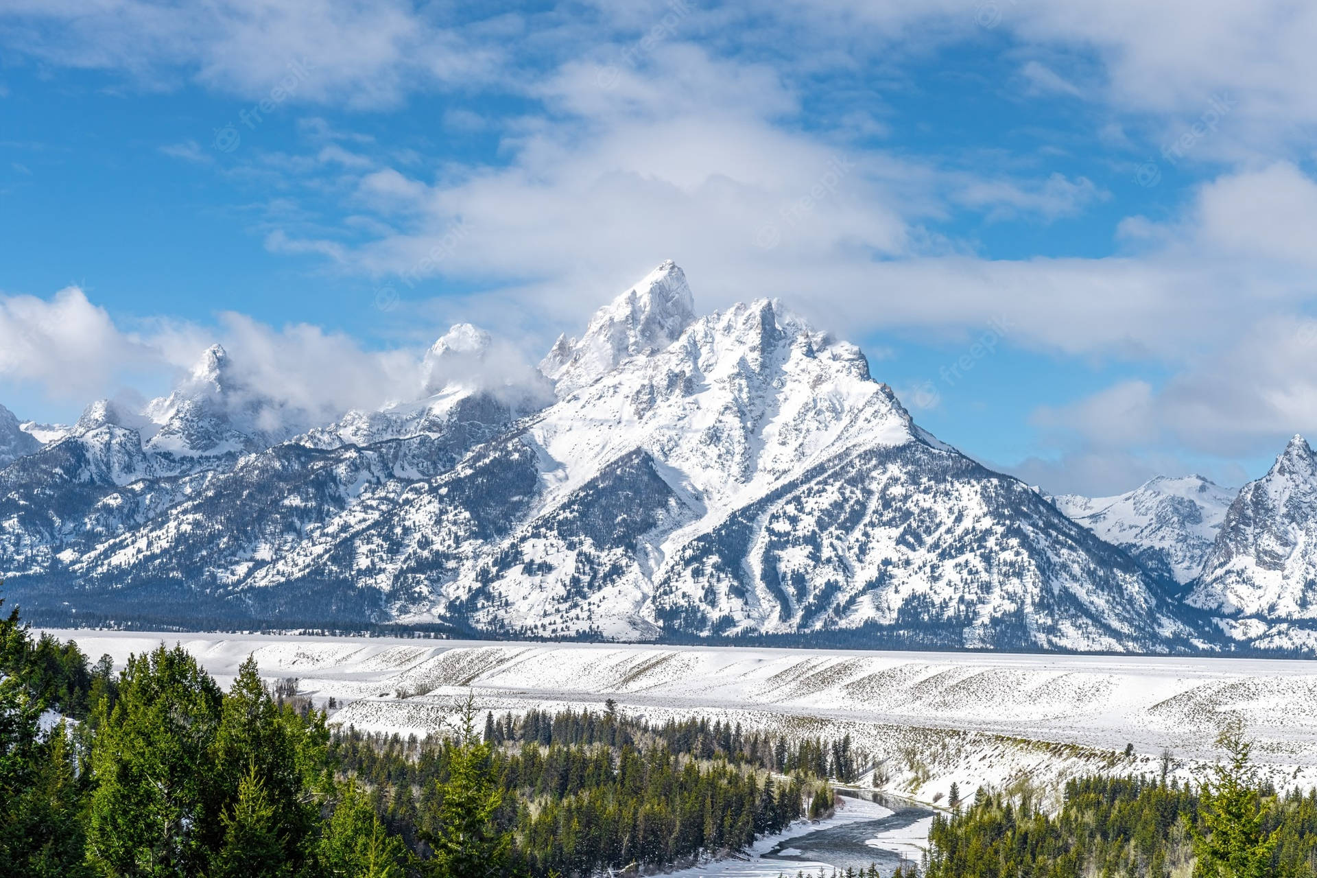 Grand Teton National Park Thick Snow