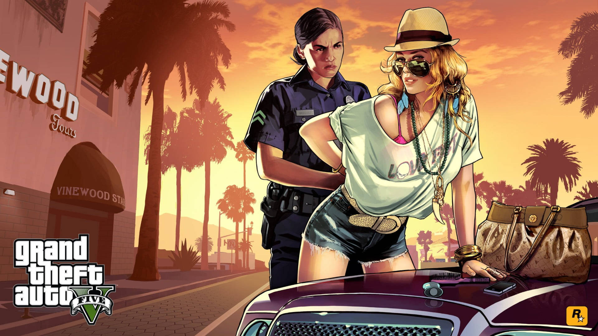 Grand Theft Auto Arresting A Woman Background