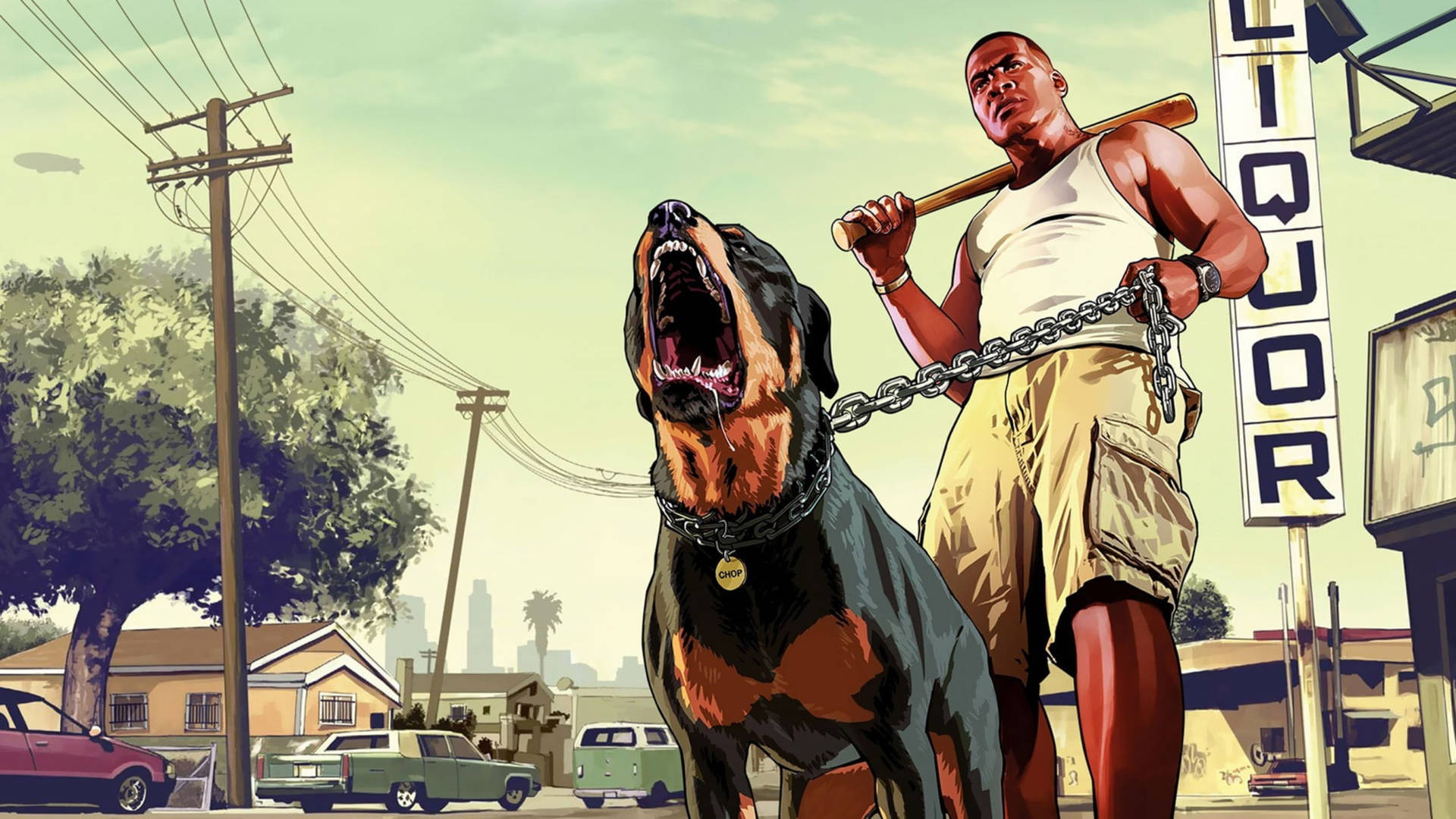 Grand Theft Auto Franklin And Dog Background