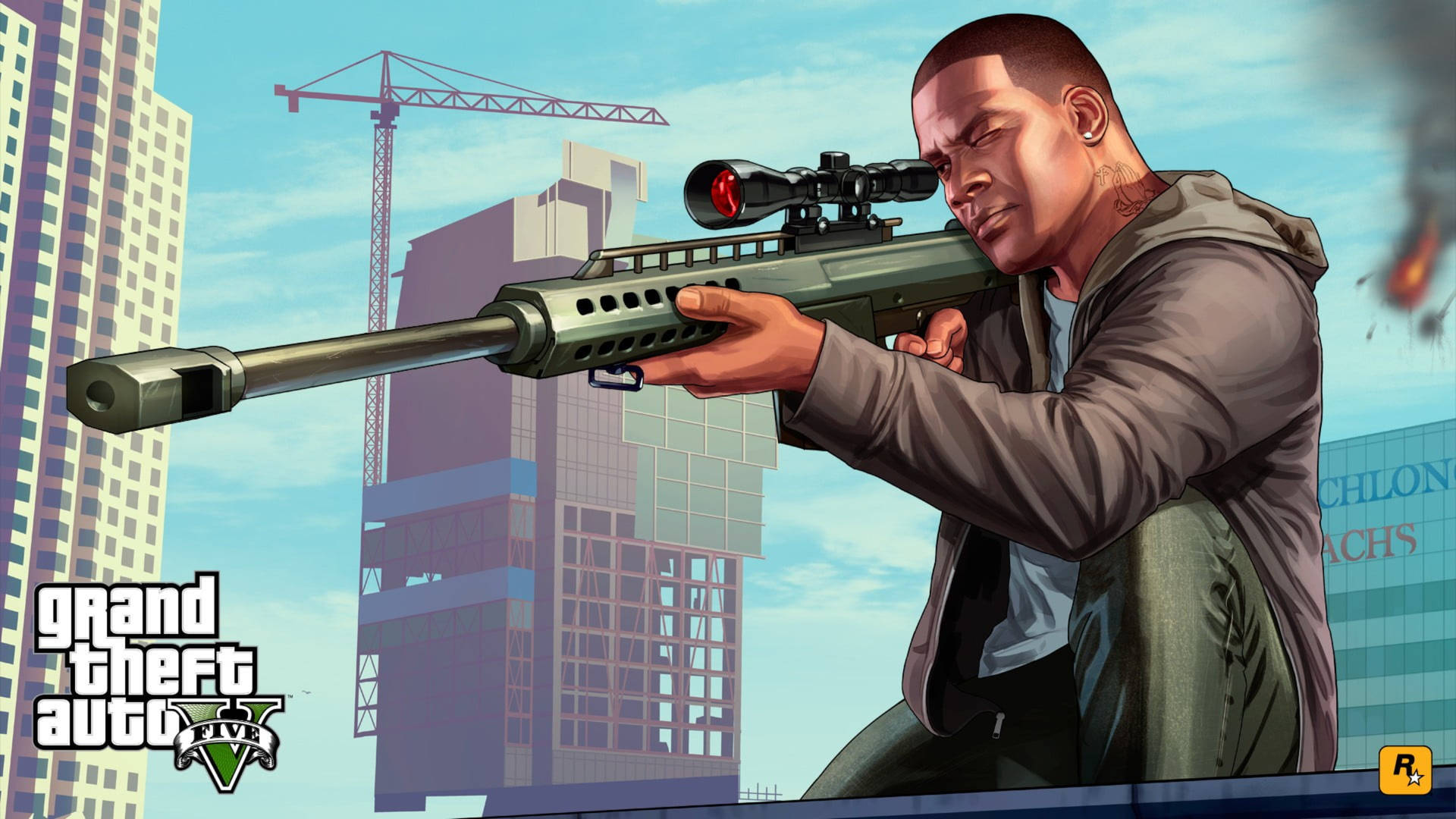 Grand Theft Auto Franklin Clinton Poster Background