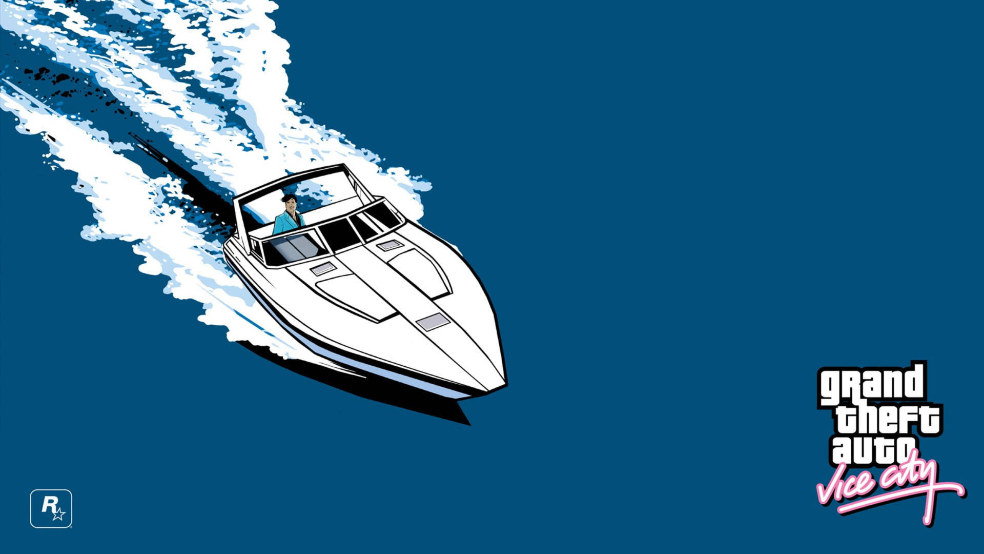 Grand Theft Auto Man On Boat Background