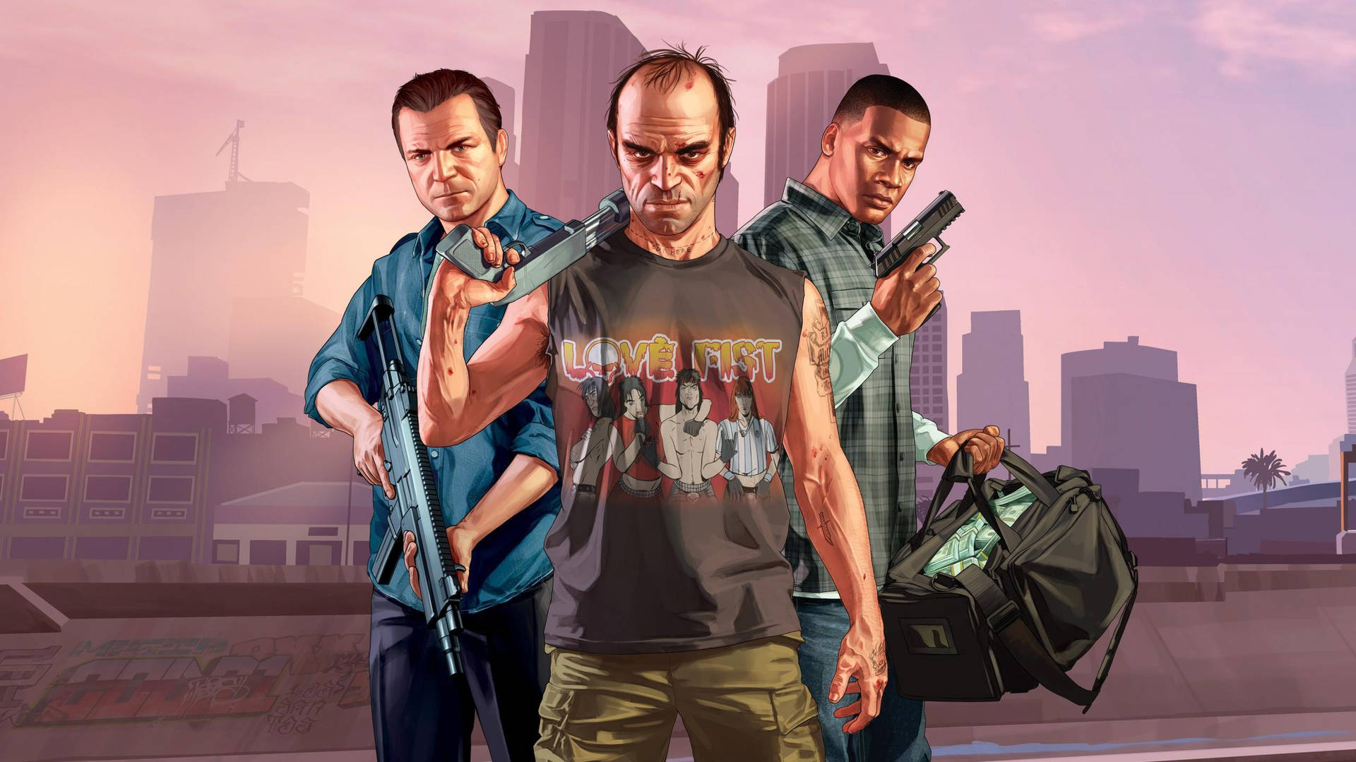 Grand Theft Auto V Badass Protagonists Background