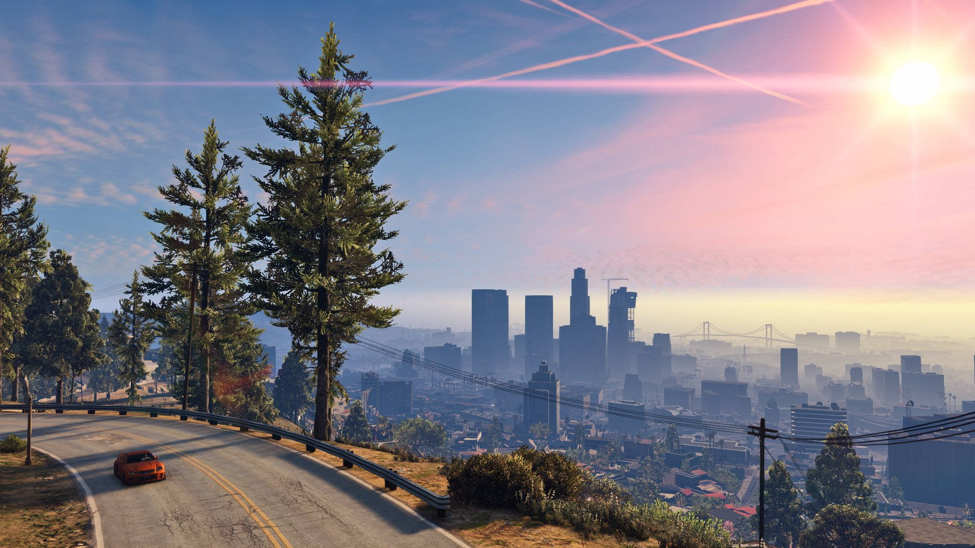 Grand Theft Auto V Driving On Hillside
