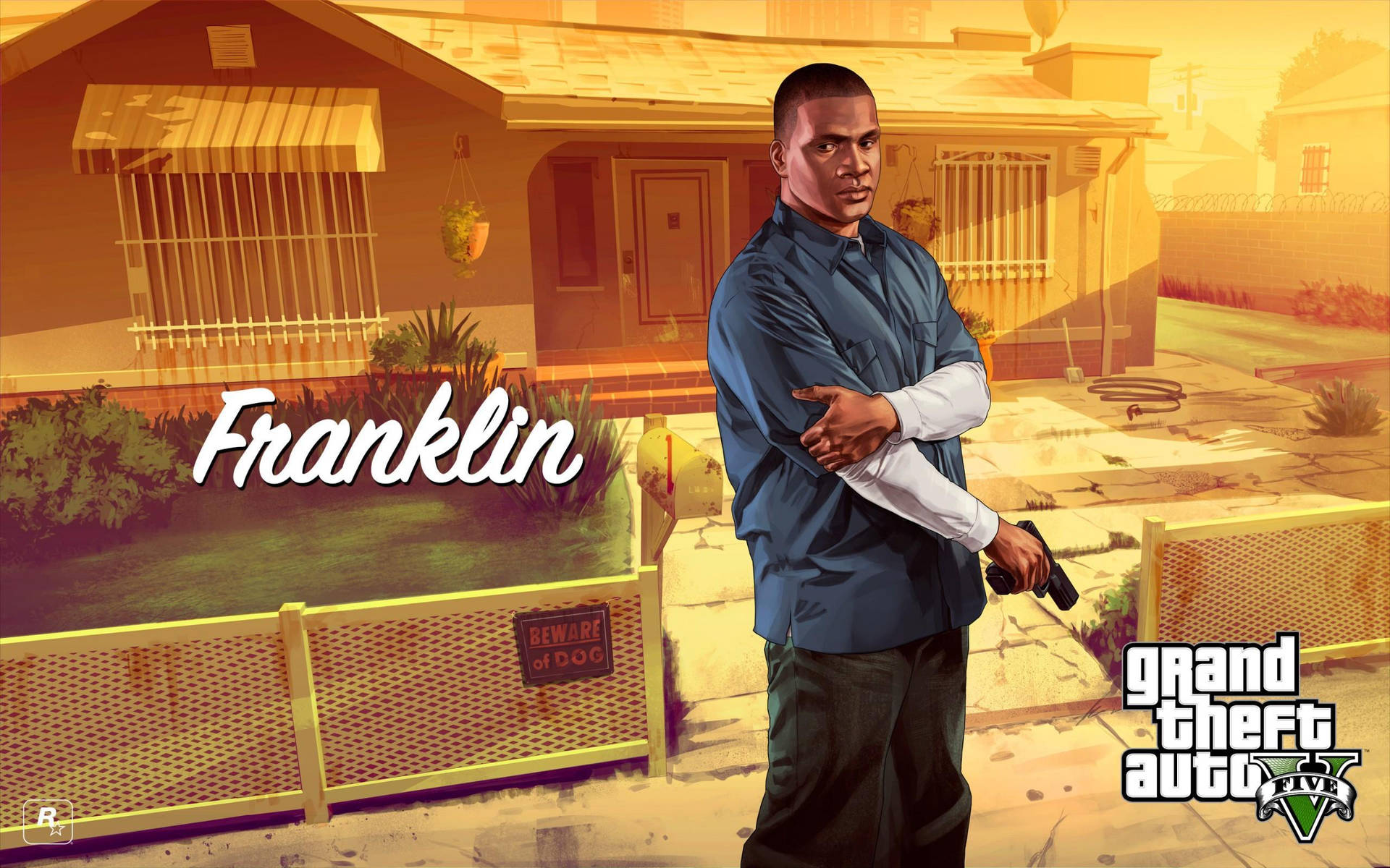 Grand Theft Auto V Franklin Poster Background