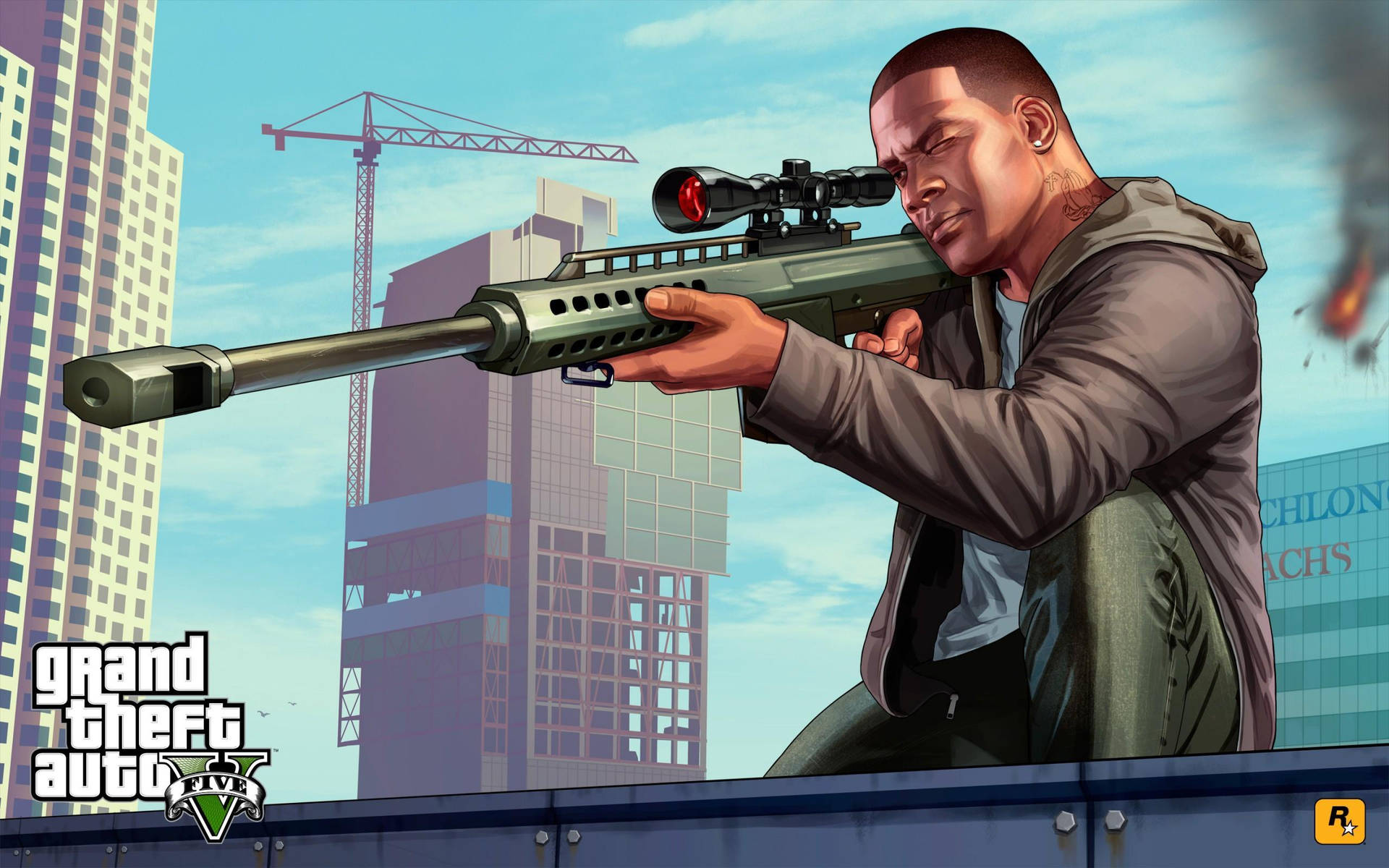 Grand Theft Auto V Franklin Sniping Background