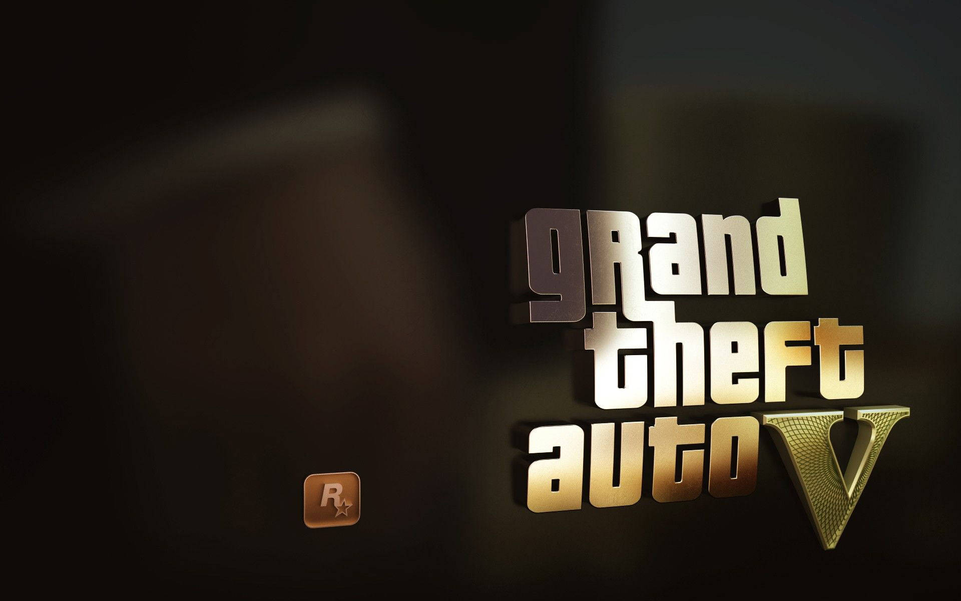 Grand Theft Auto V Glowing Logo Background