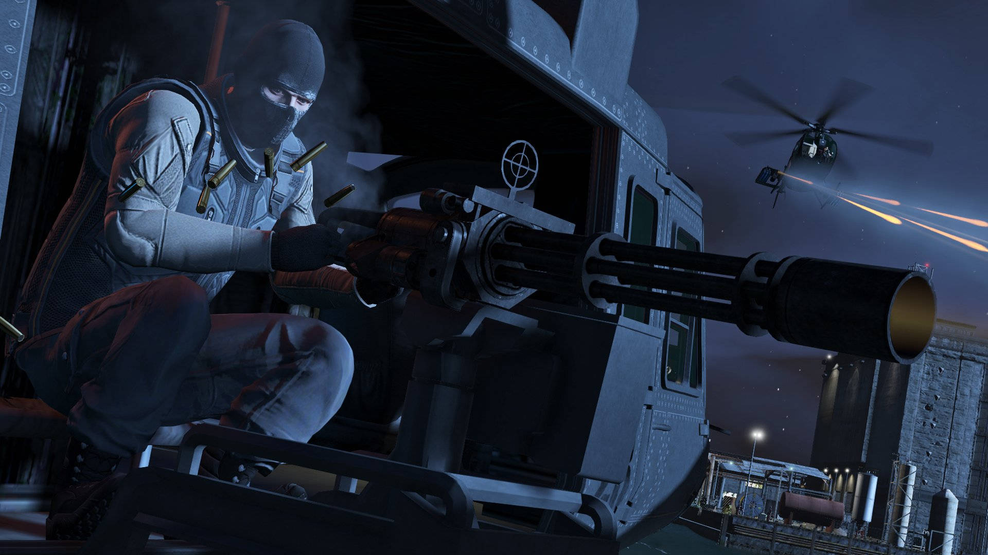 Grand Theft Auto V Helicopter Machine Gun Background