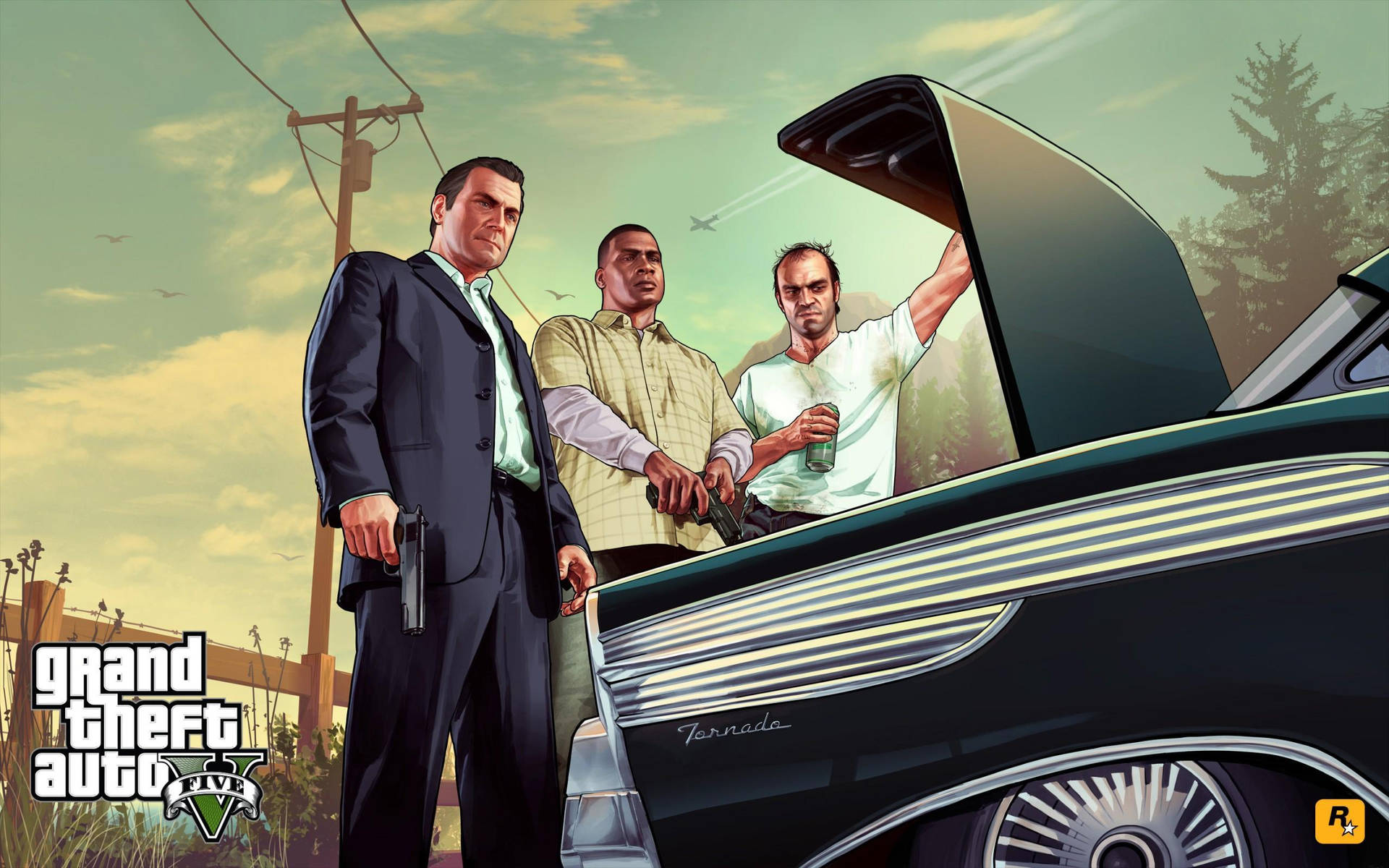 Grand Theft Auto V Popping Car Hood Background