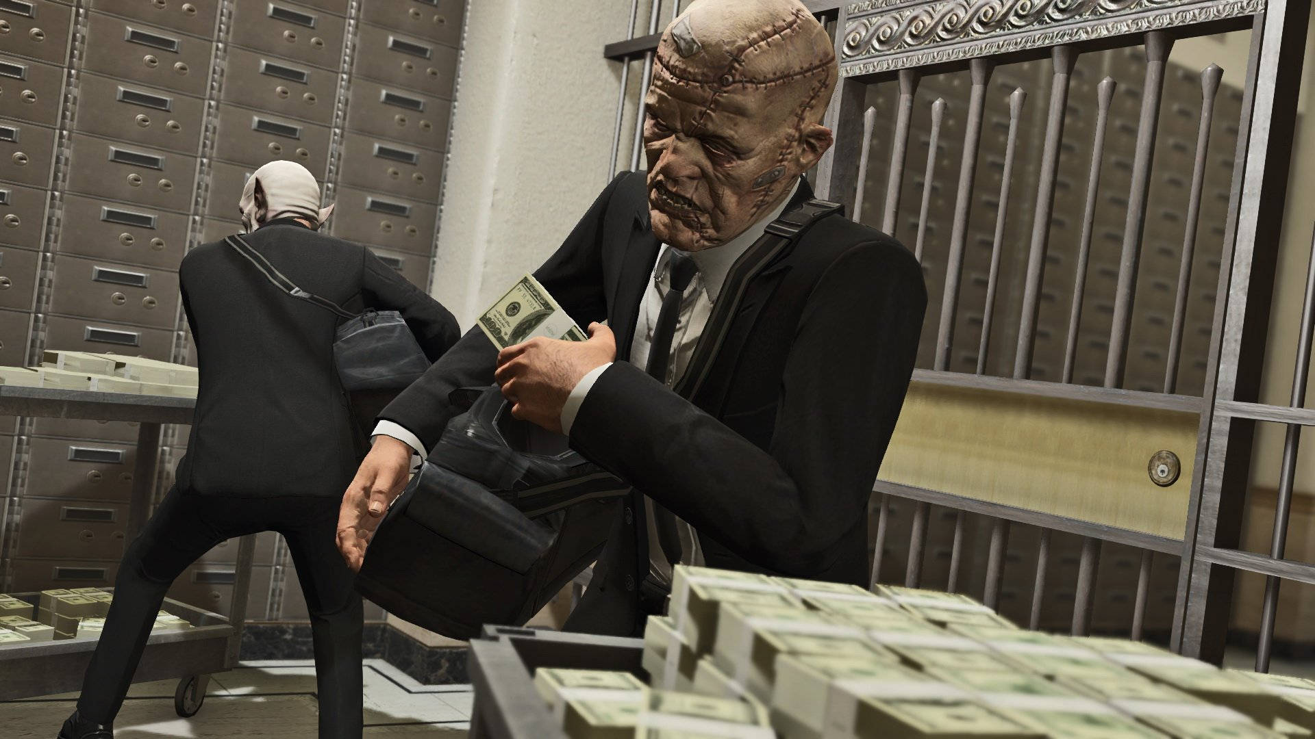 Grand Theft Auto V Stealing Money Background