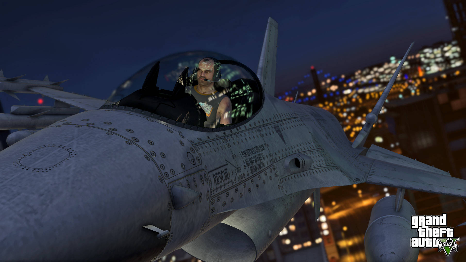 Grand Theft Auto V Trevor Flying Jet Background