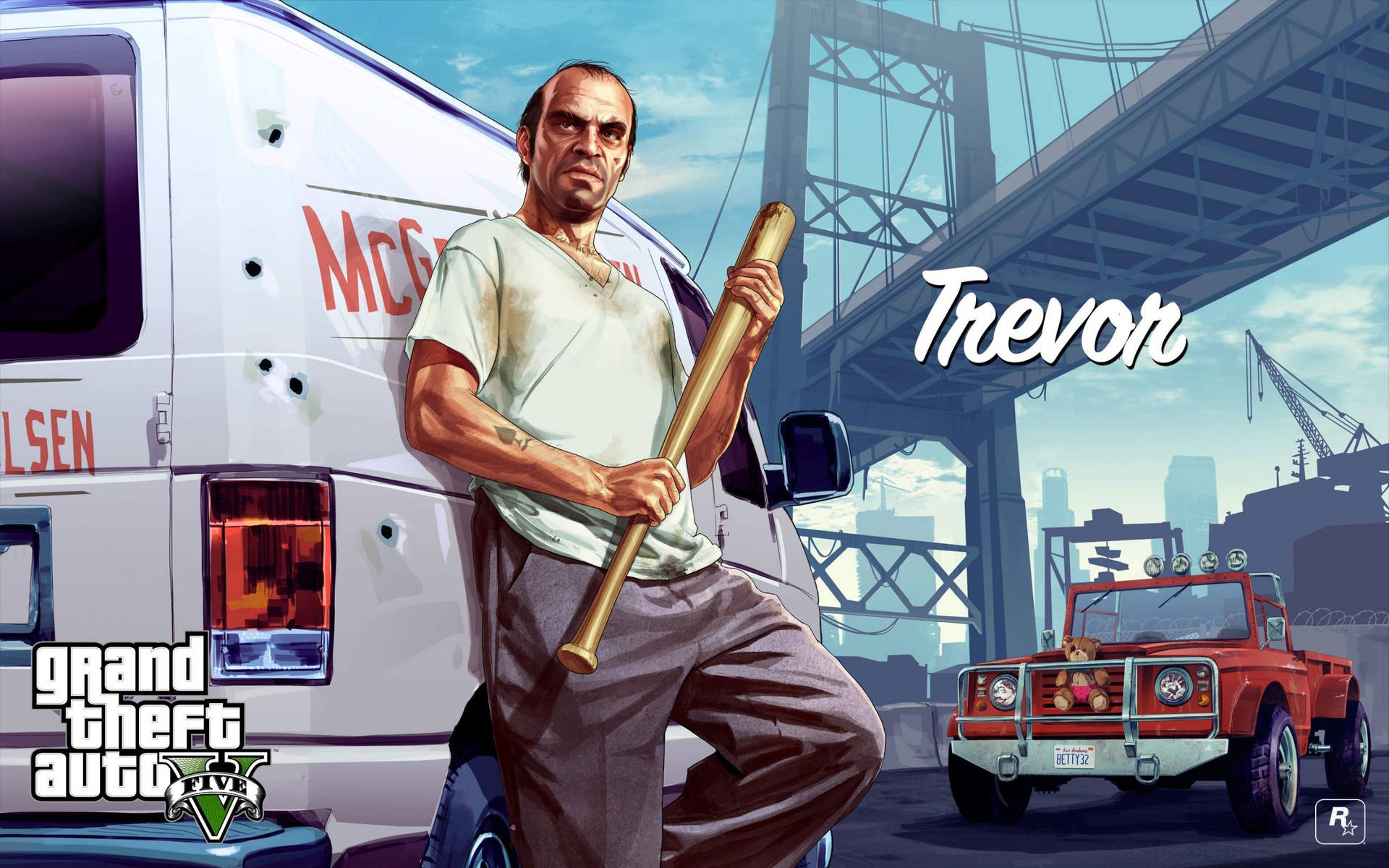 Grand Theft Auto V Trevor Poster Background