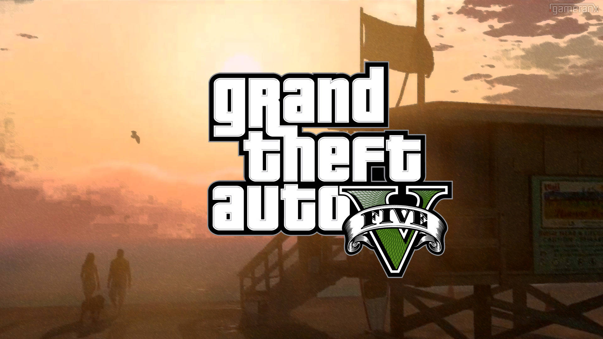 Grand Theft Auto V Vespucci Beach Sunset Background