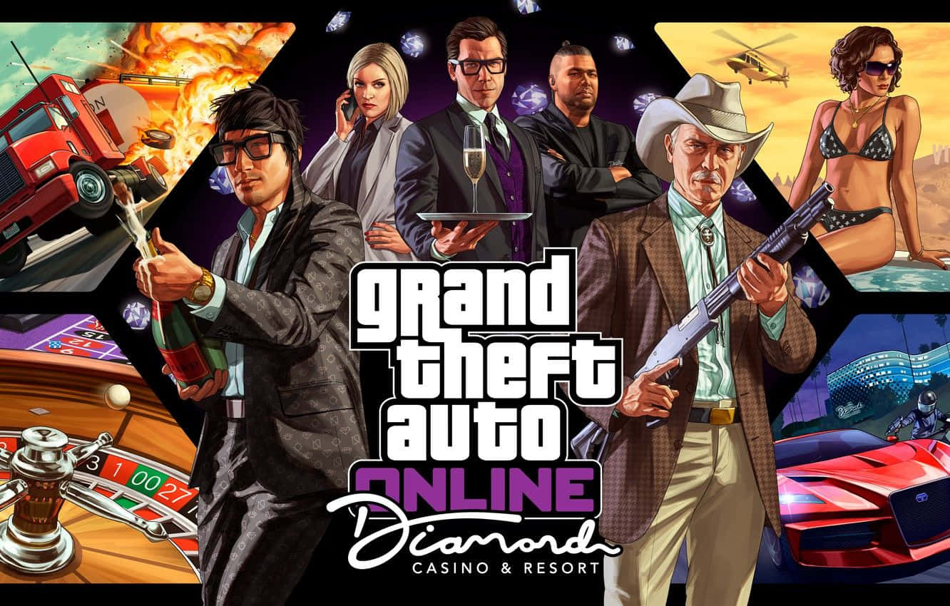 Grand Theft Online Casino And Hotel Background