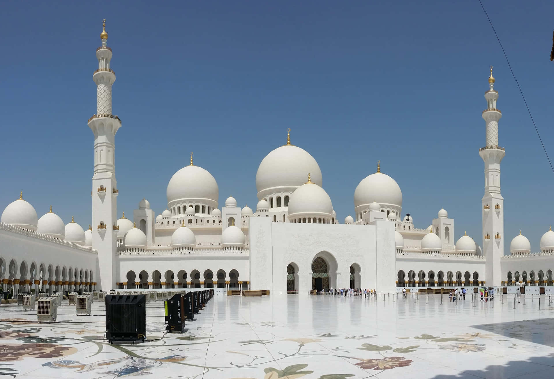 Grand White Mosque Architecture Background