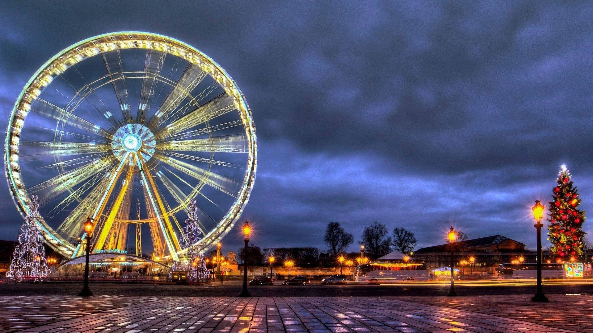 Grande Roue De Paris Ferris Wheel Background