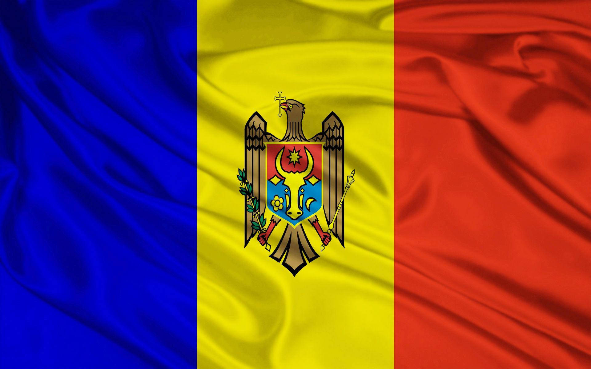 Grandeur Display Of Moldova's National Flag