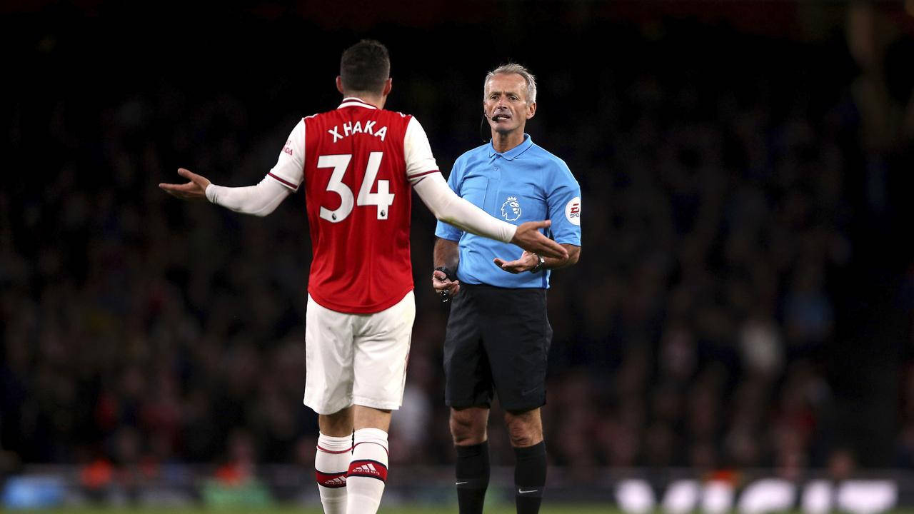 Granit Xhaka Argues With Referee Background