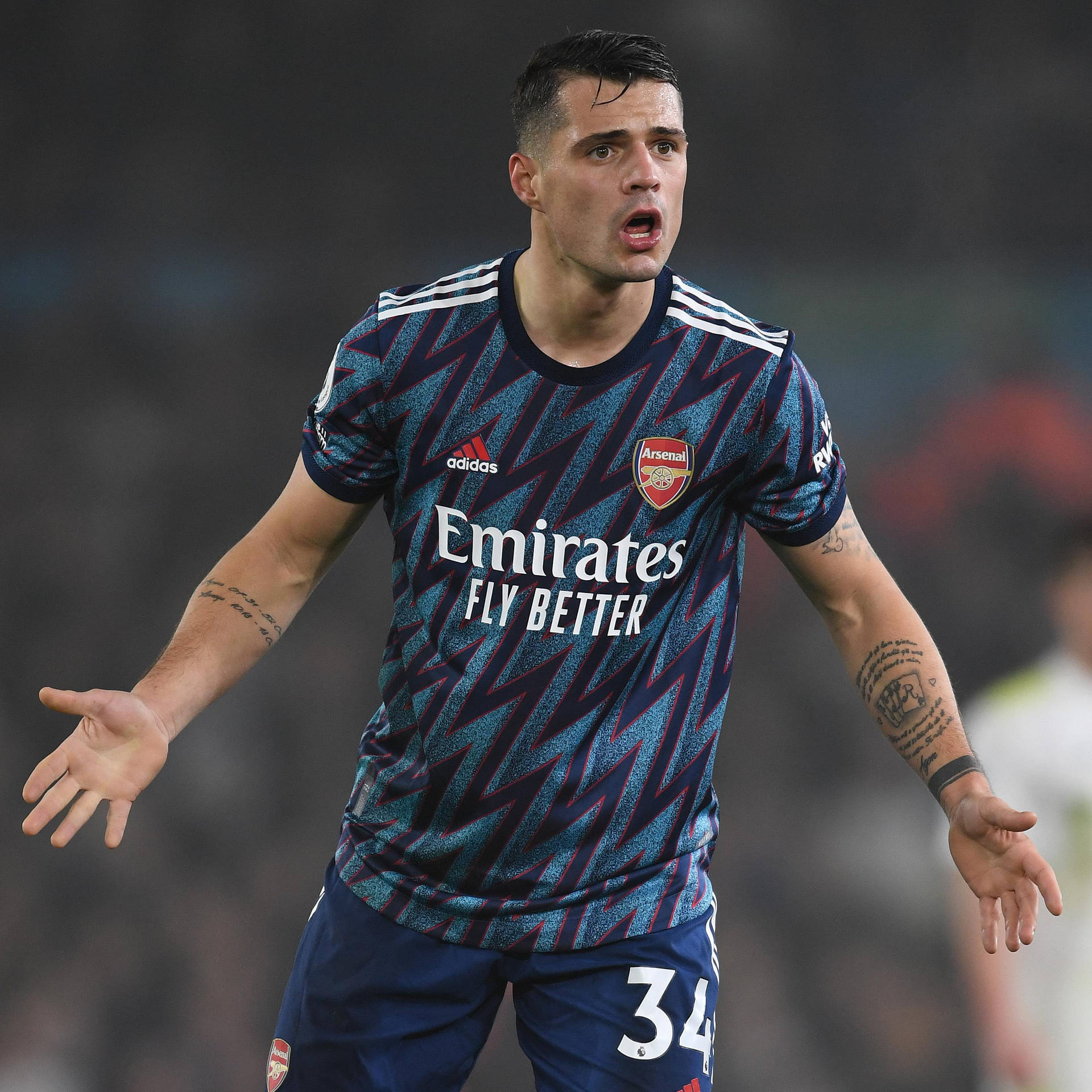 Granit Xhaka Arguing Background