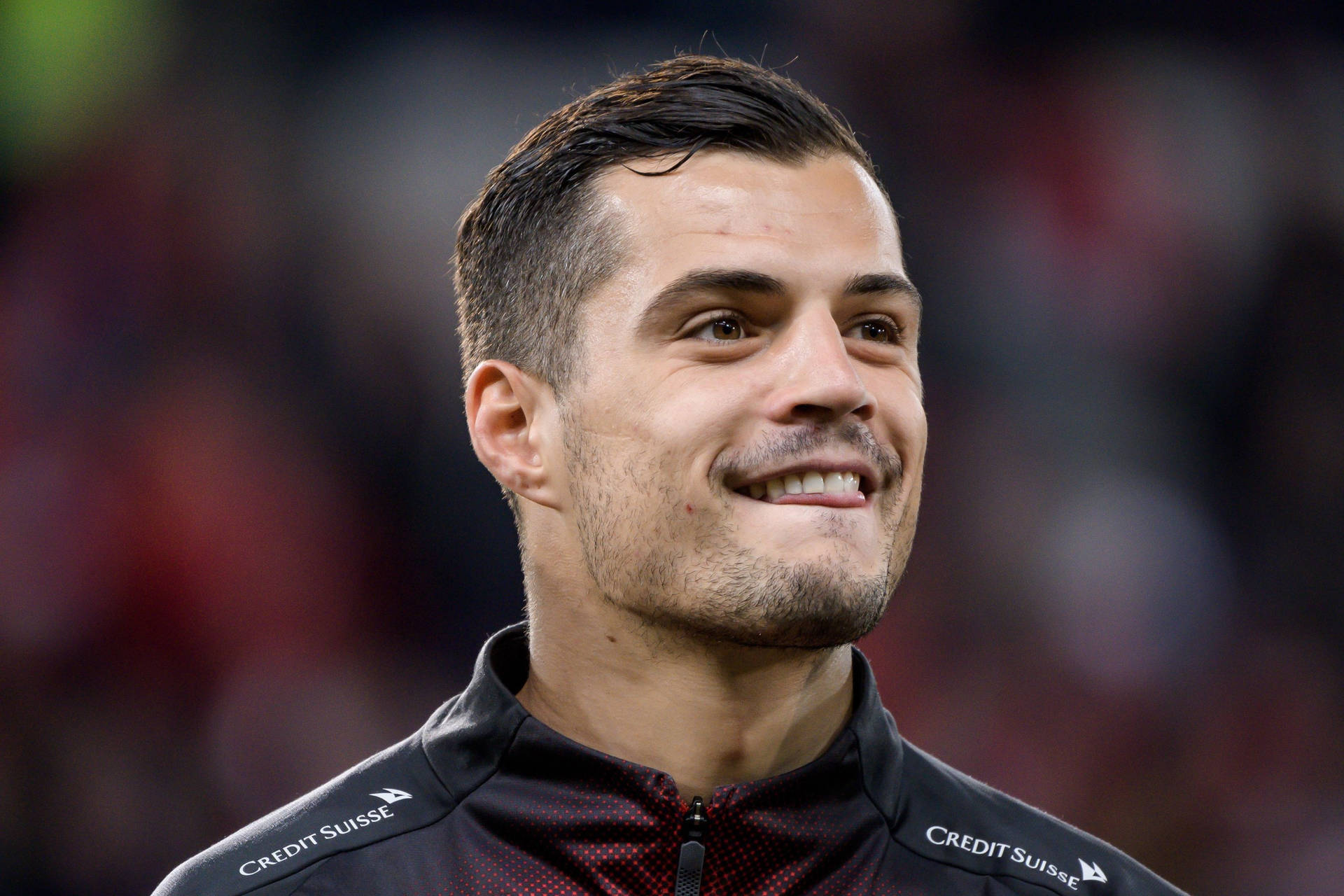 Granit Xhaka Close-up Facial Hair Background