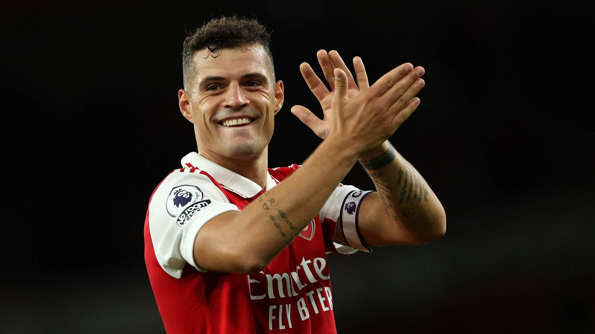 Granit Xhaka Happily Clapping