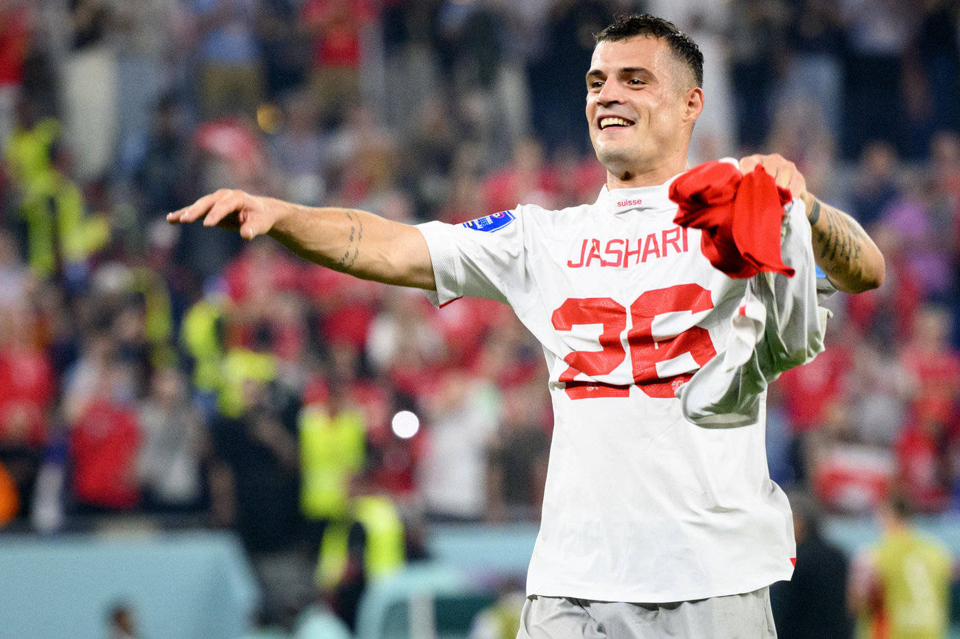 Granit Xhaka Happy Background