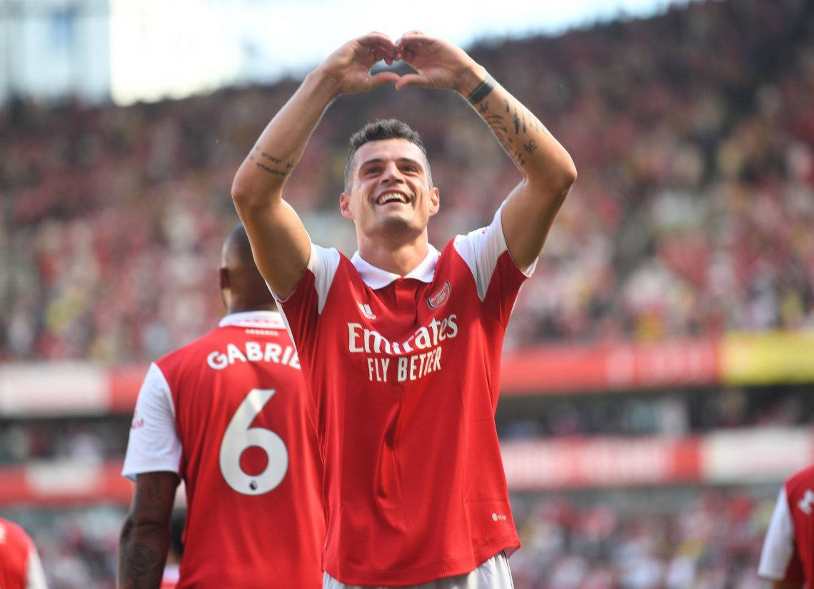 Granit Xhaka Heart Hand Background