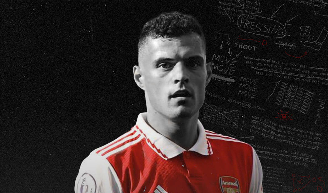 Granit Xhaka In Black Background