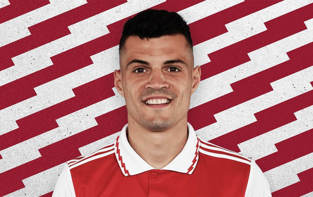 Granit Xhaka In Red-white Pattern