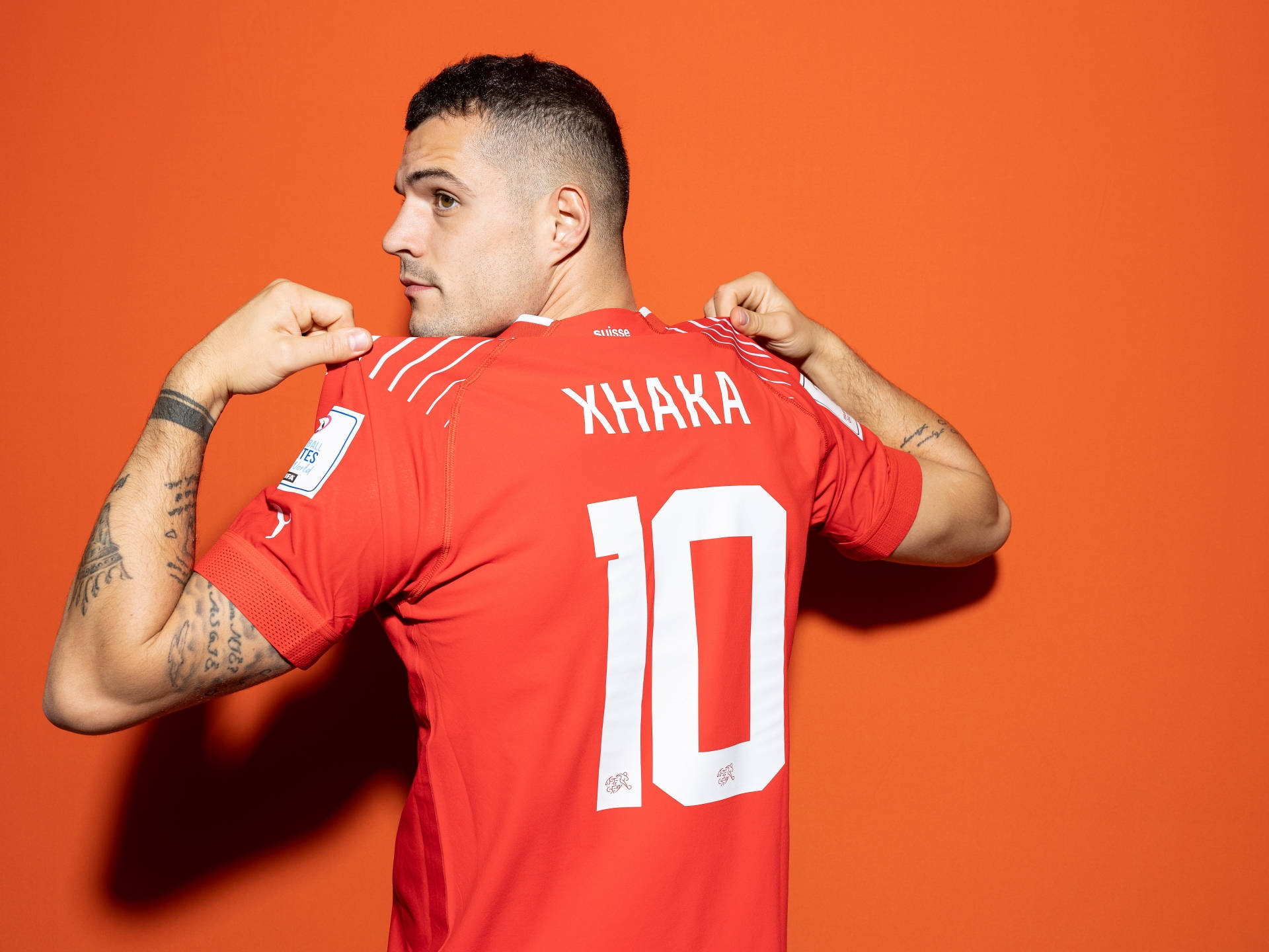 Granit Xhaka Jersey Flexing