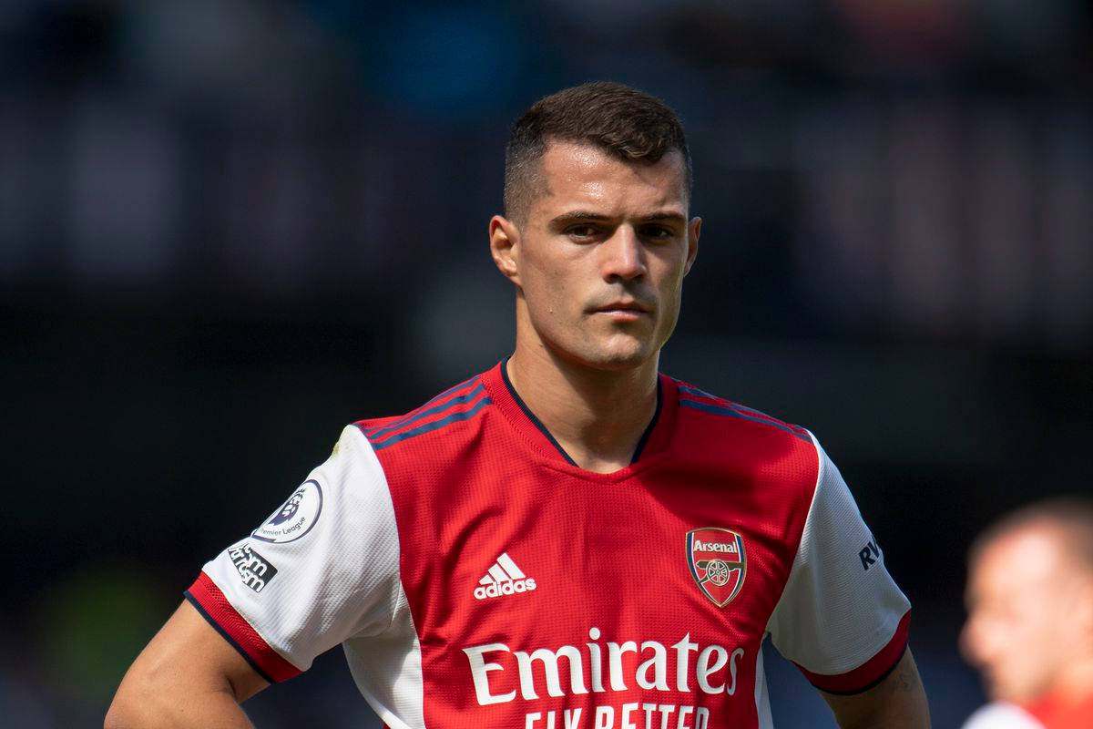 Granit Xhaka Looking Serious Background