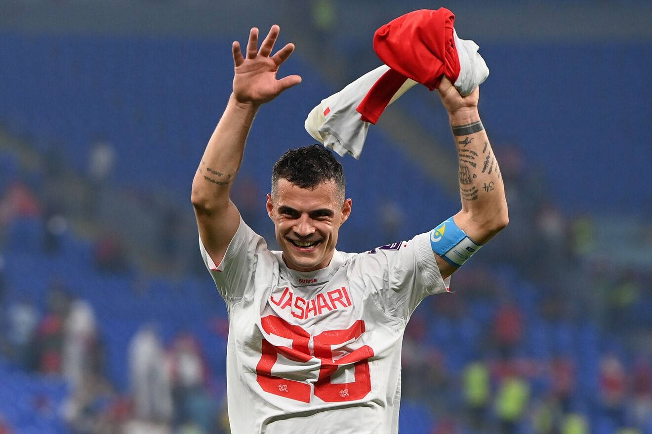 Granit Xhaka Waves Shirt Background