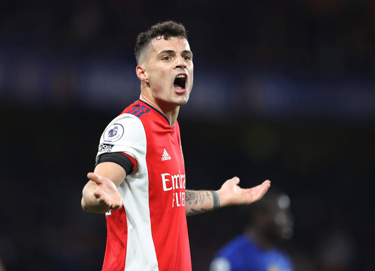 Granit Xhaka Yells In Frustration Background