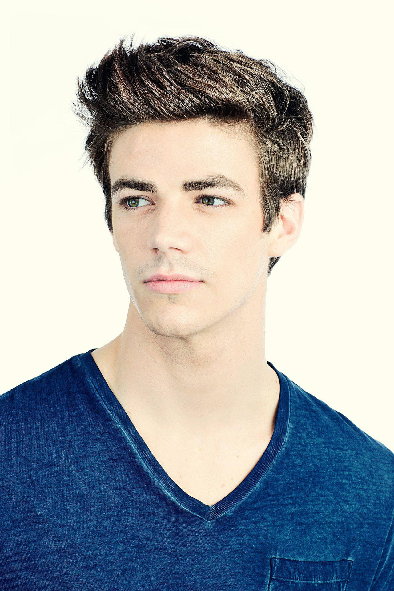 Grant Gustin Hair Style Background