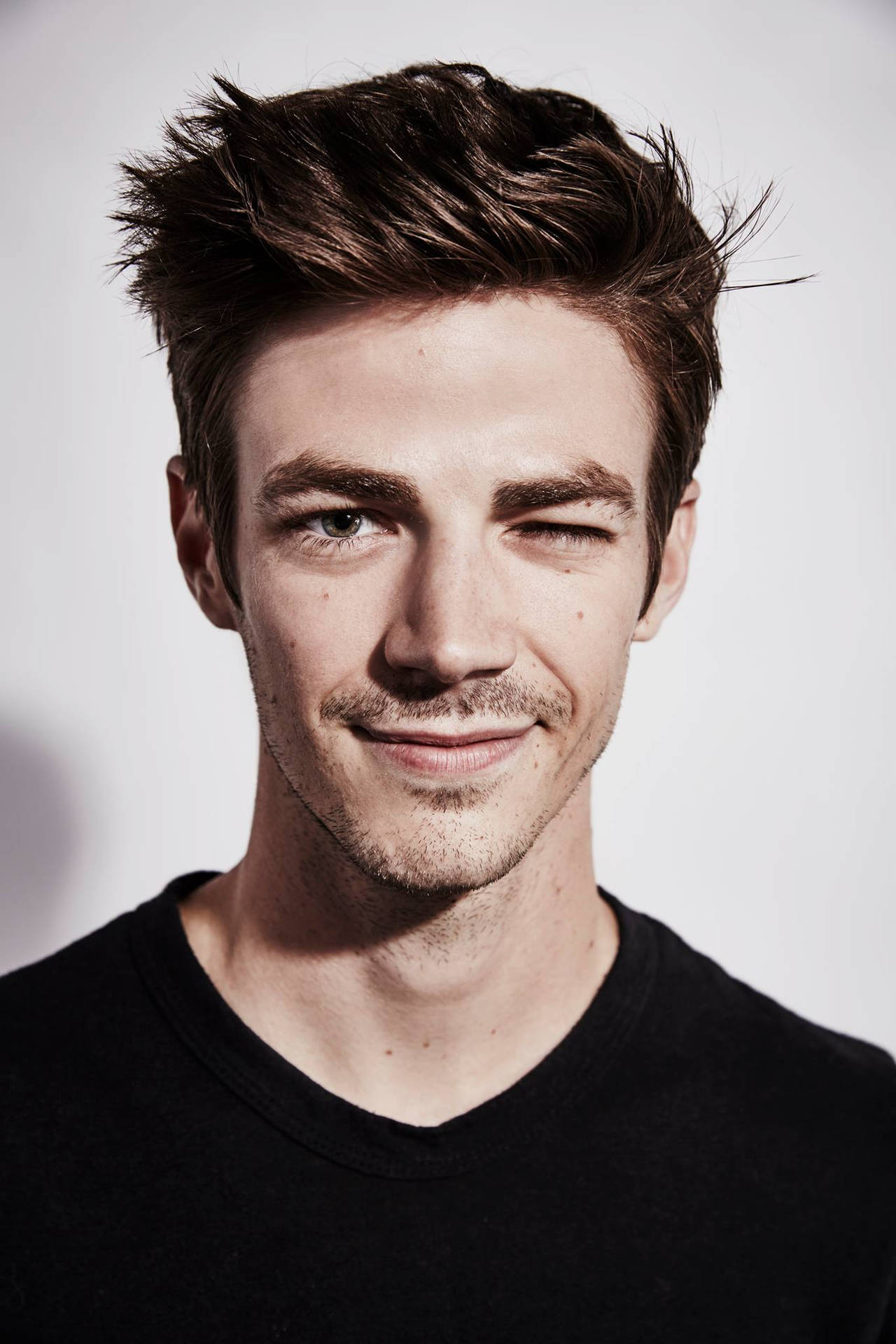 Grant Gustin Quirky Portrait Background