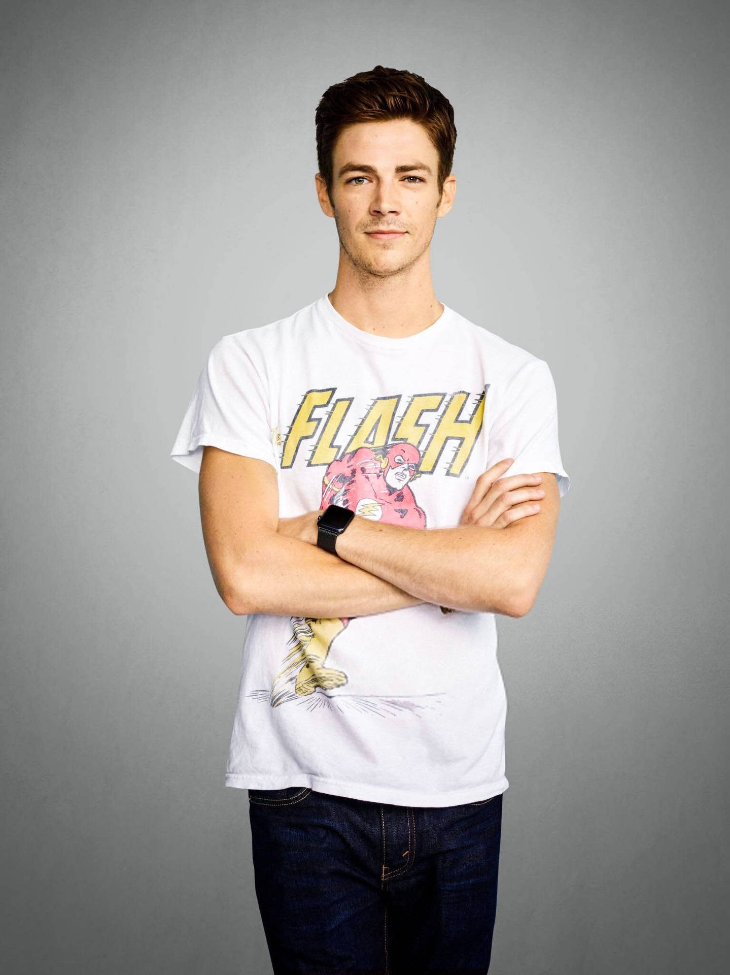 Grant Gustin The Flash Merchandise Background