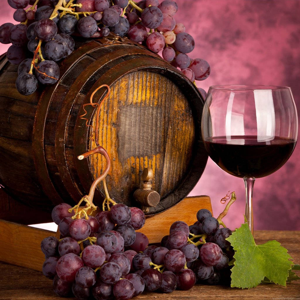 Grape And Wine Background
