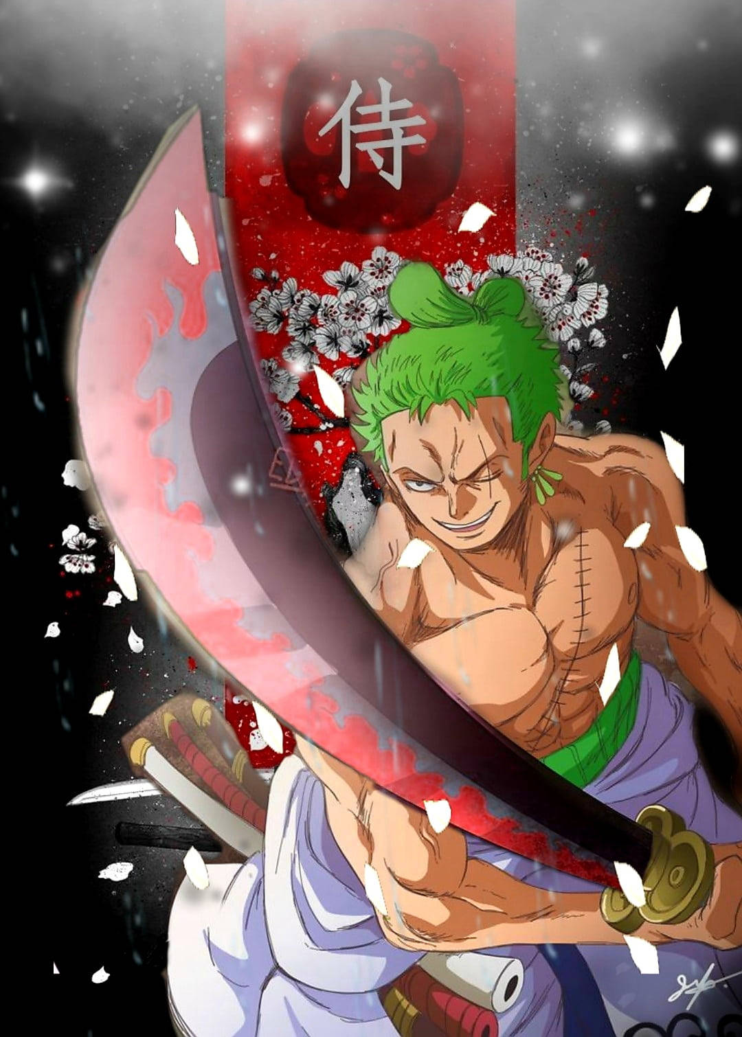 Graphic Art Anime Roronoa Zoro Pfp Background