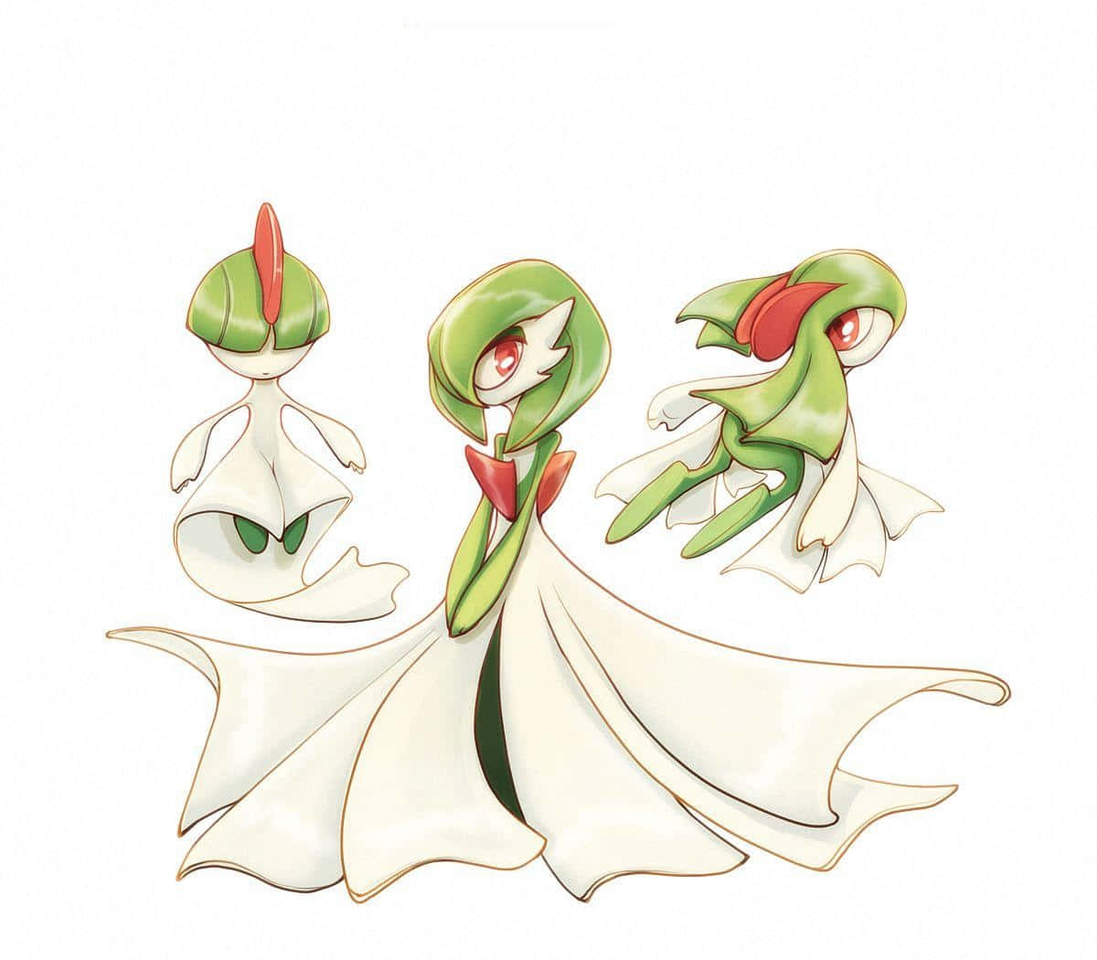 Graphic Artwork Of Ralts Evolutions Background