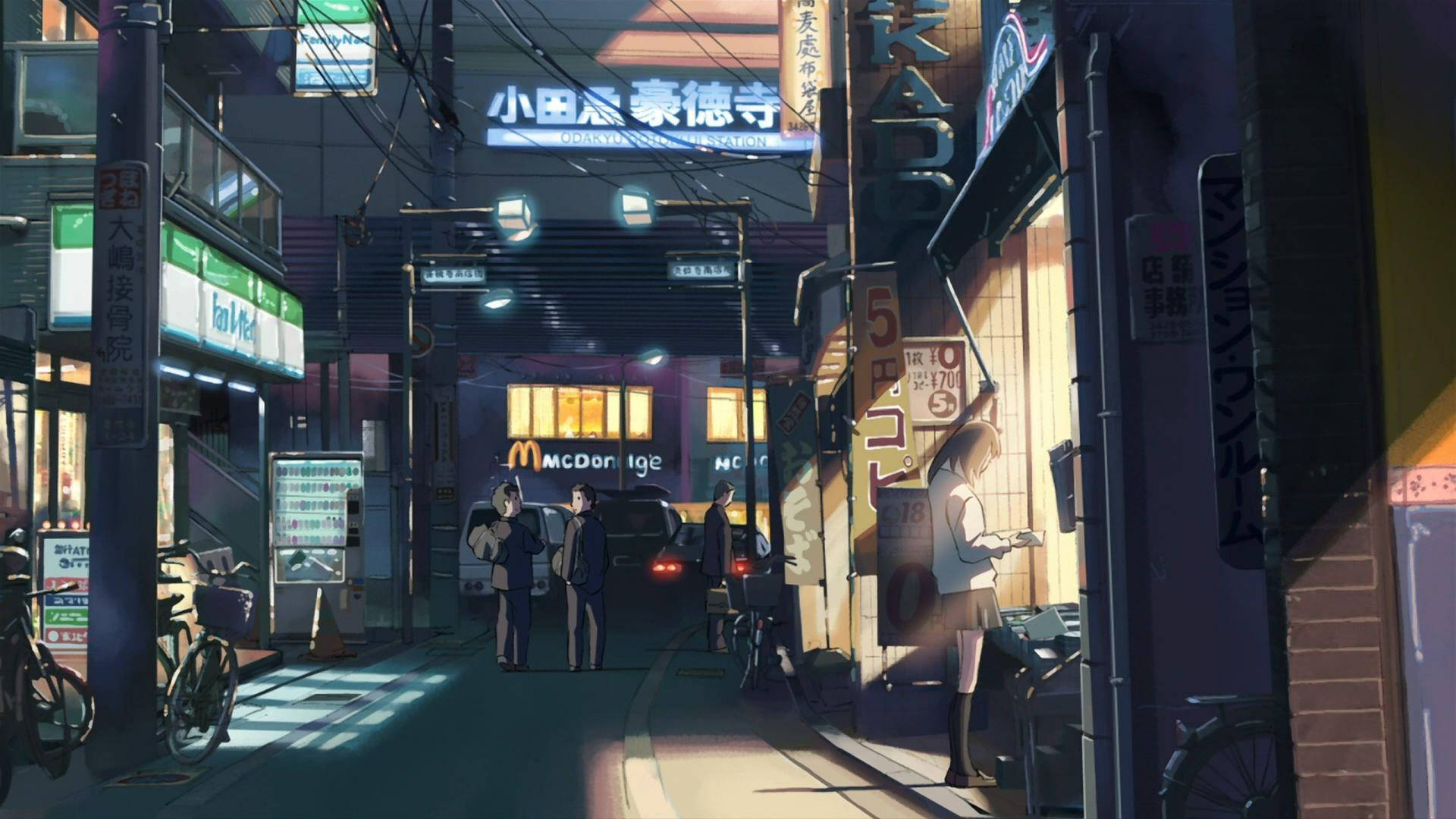 Graphic Depiction Of Japanese City Anime