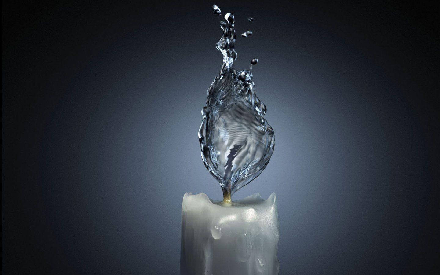 Graphic Design Candle With Water