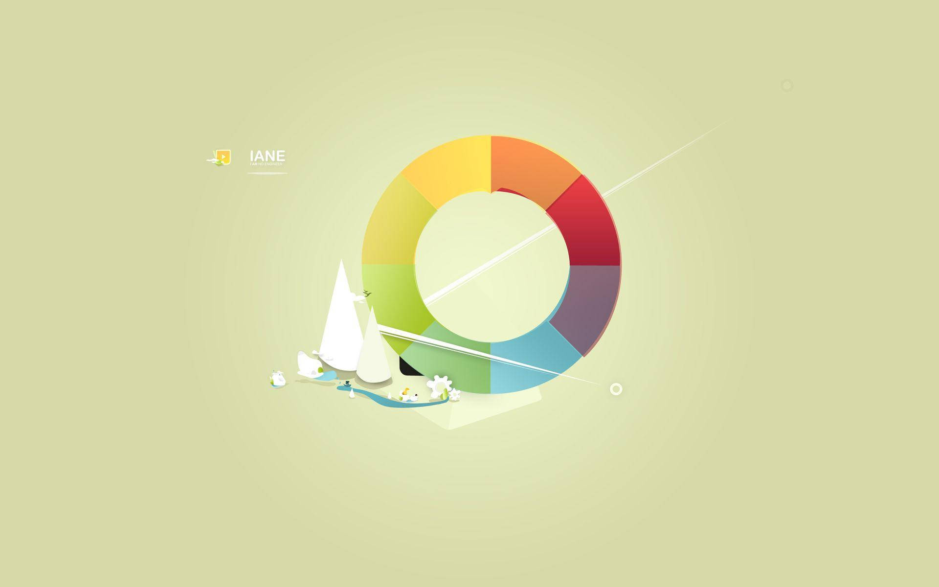 Graphic Design Color Wheel Background