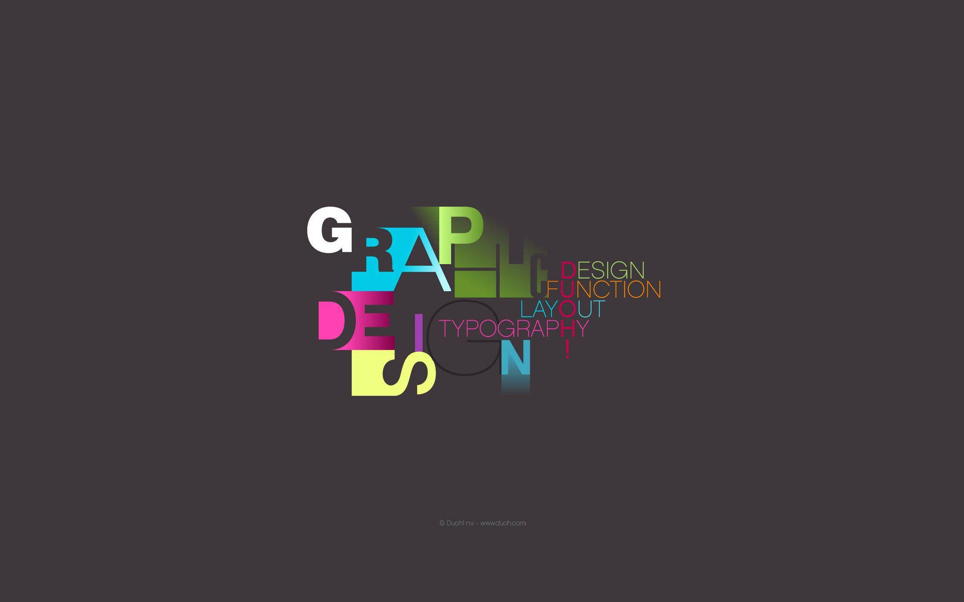 Graphic Design Colorful Typgraphy Background