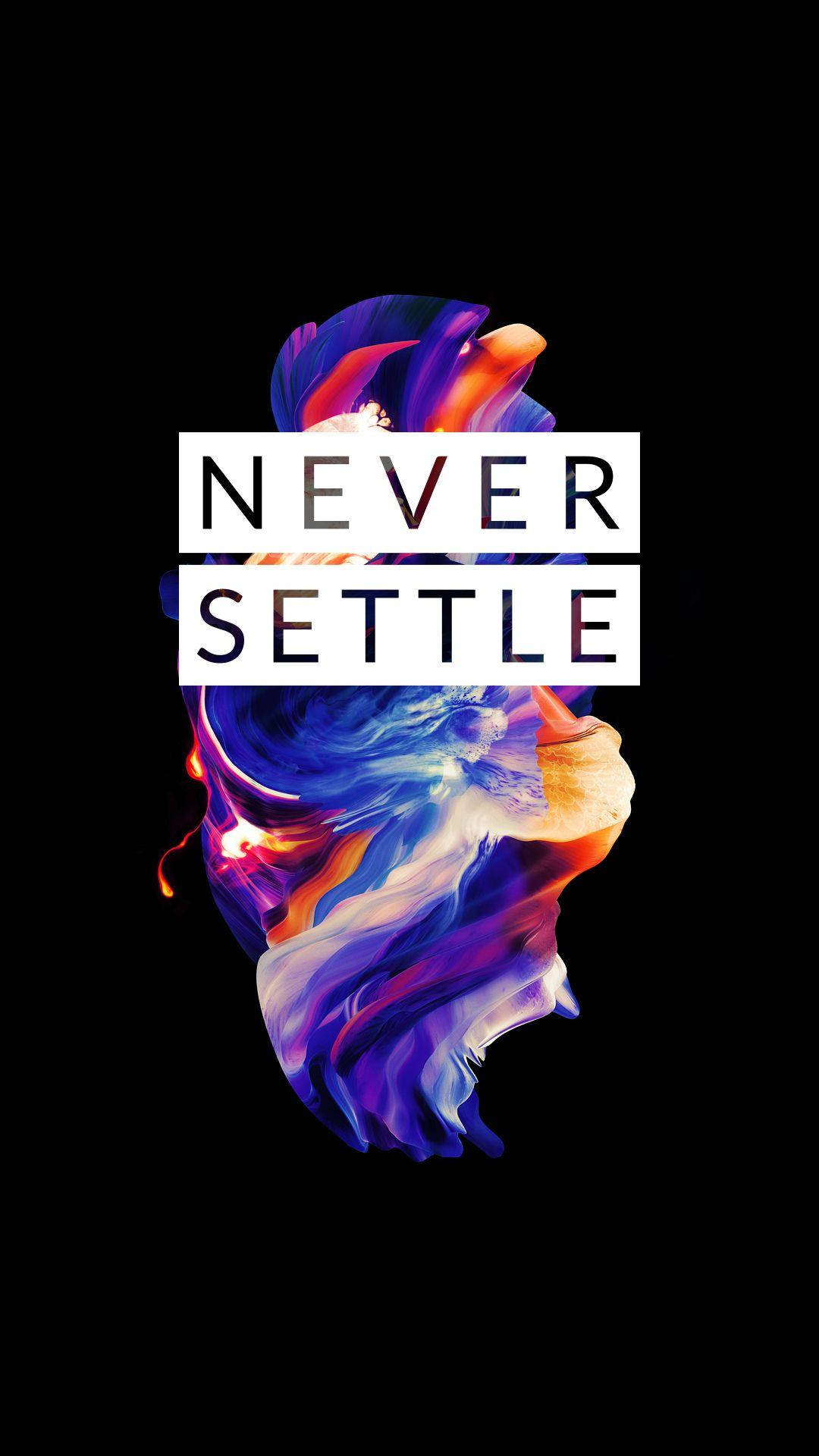 Graphic Design Never Settle Lettering Background