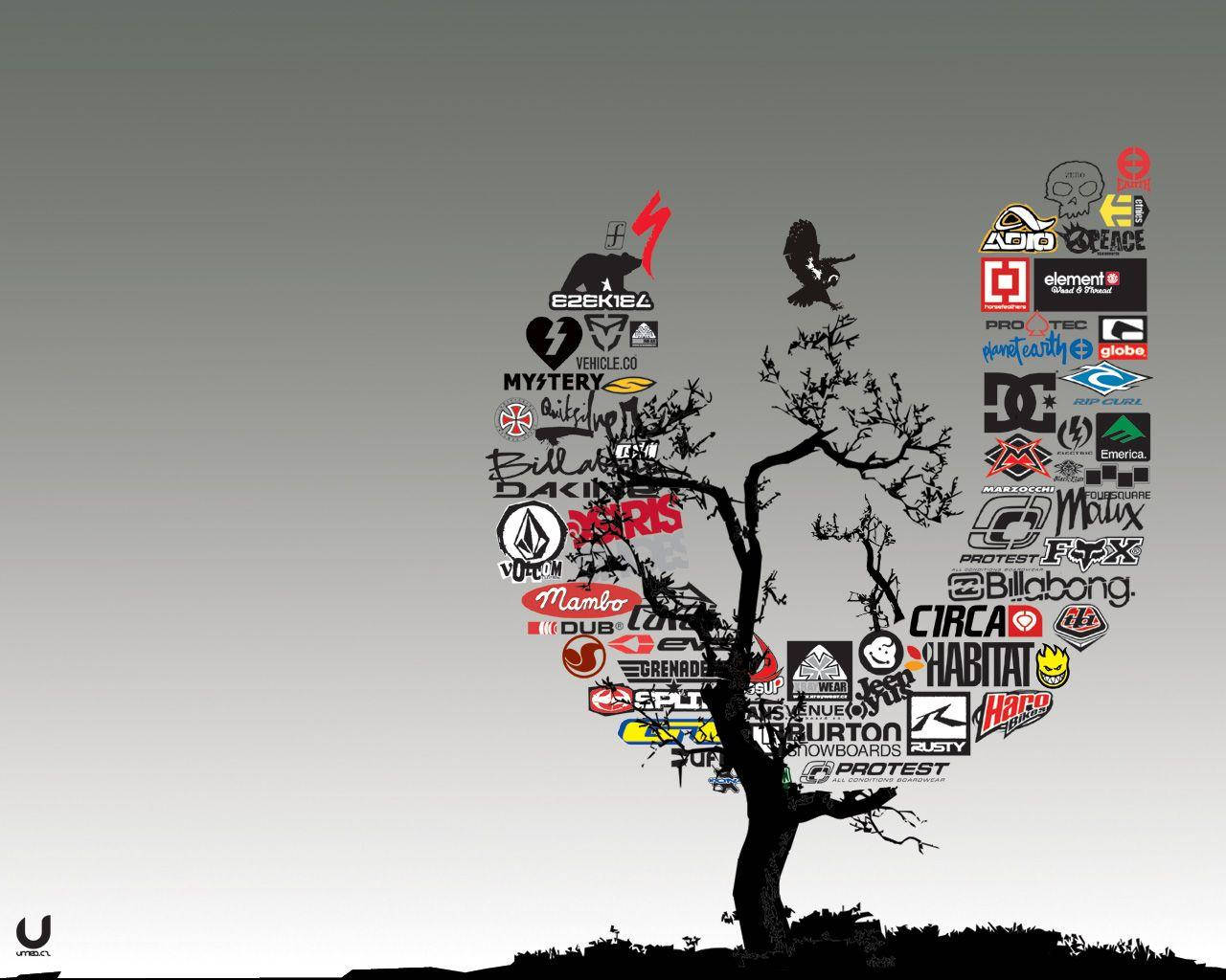 Graphic Design Tree With Brand Logos